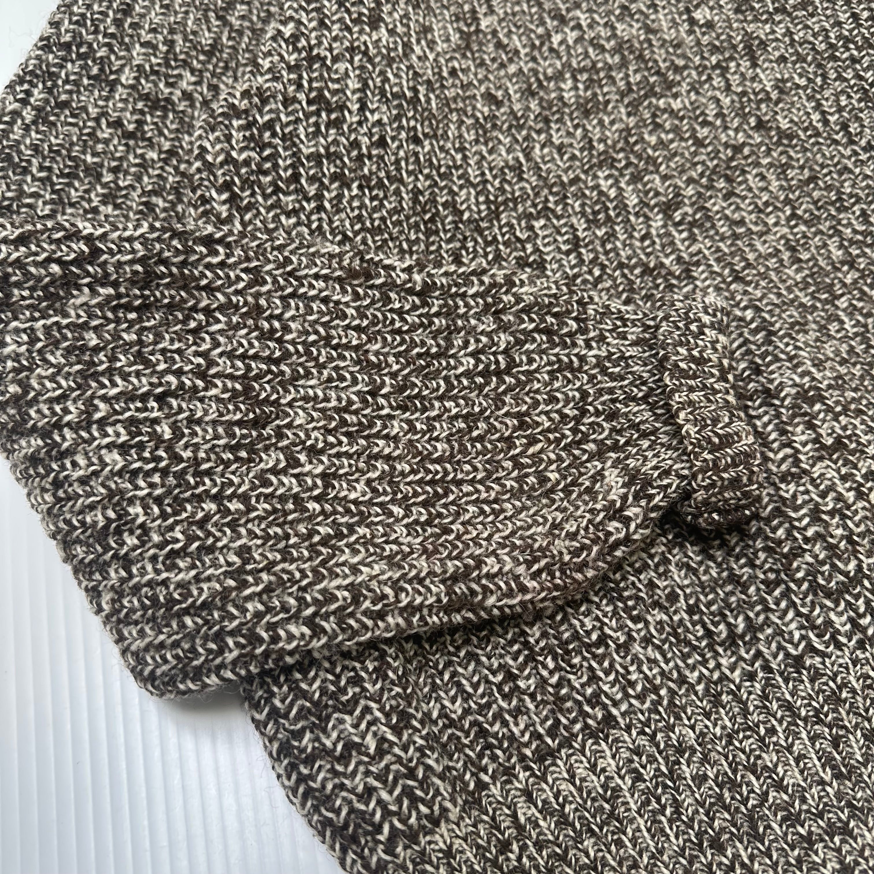 Vintage Brown Bison Wool Knit Sweater L