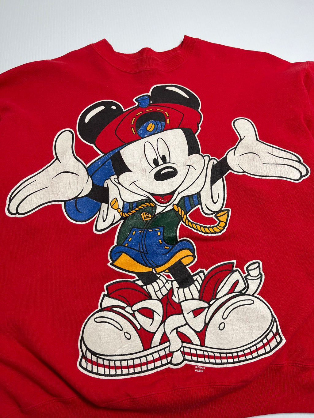90s Mickey Street Style Graphic Crewneck L