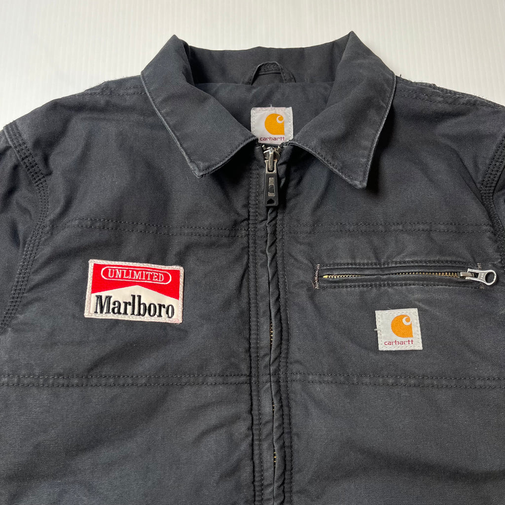 Vintage Carhartt Full Zip Fleece Lined Marlboro Patch Jacket S