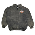 Vintage Harley Davidson Rocky's Ontario 1/4 Zip Sweatshirt L