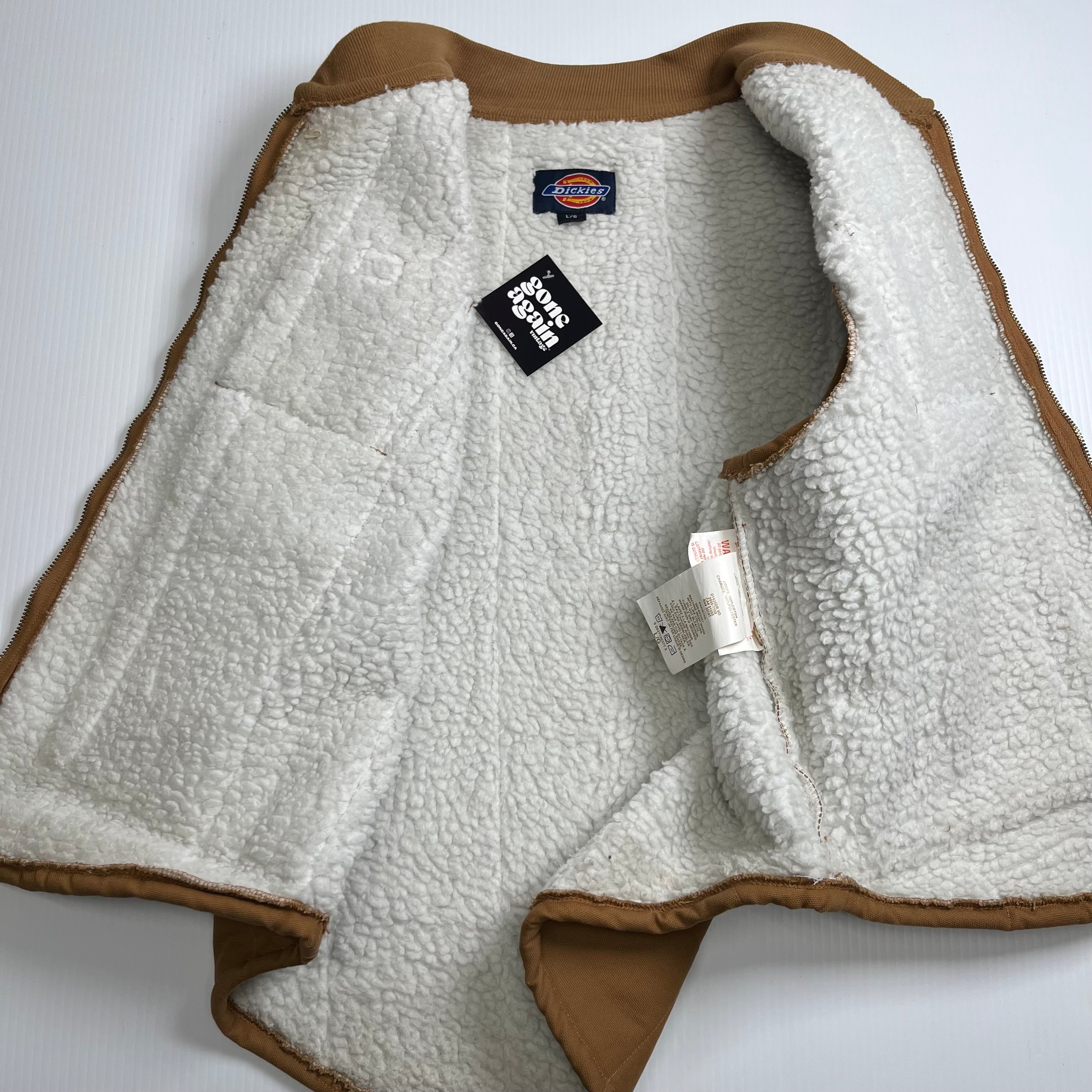 Vintage Dickies Sherpa Lined Work Vest L