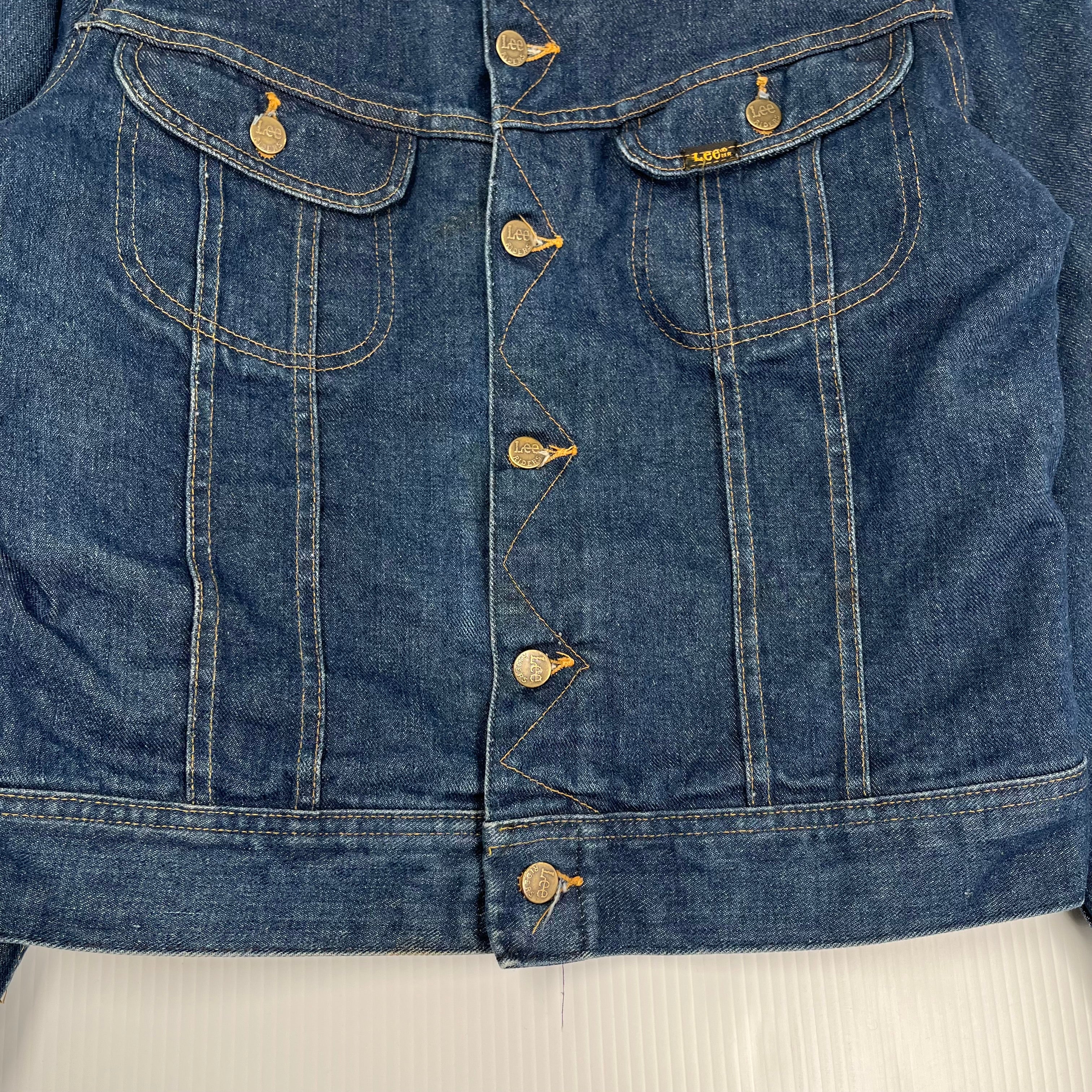 1980's Lee Storm Rider Dark Wash Denim Jacket M