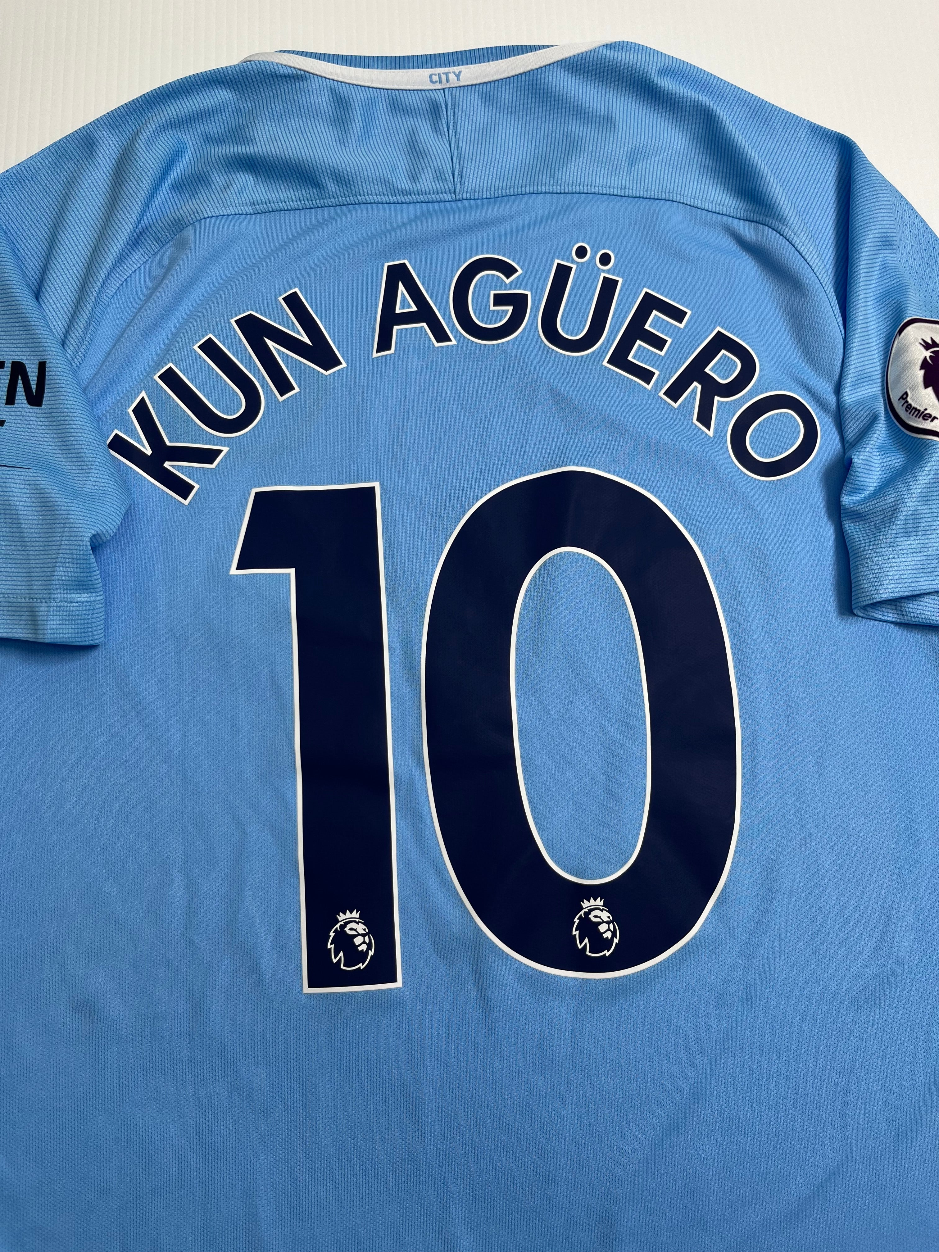 2017-18 Nike Manchester City Sergio Aguero Home Kit M