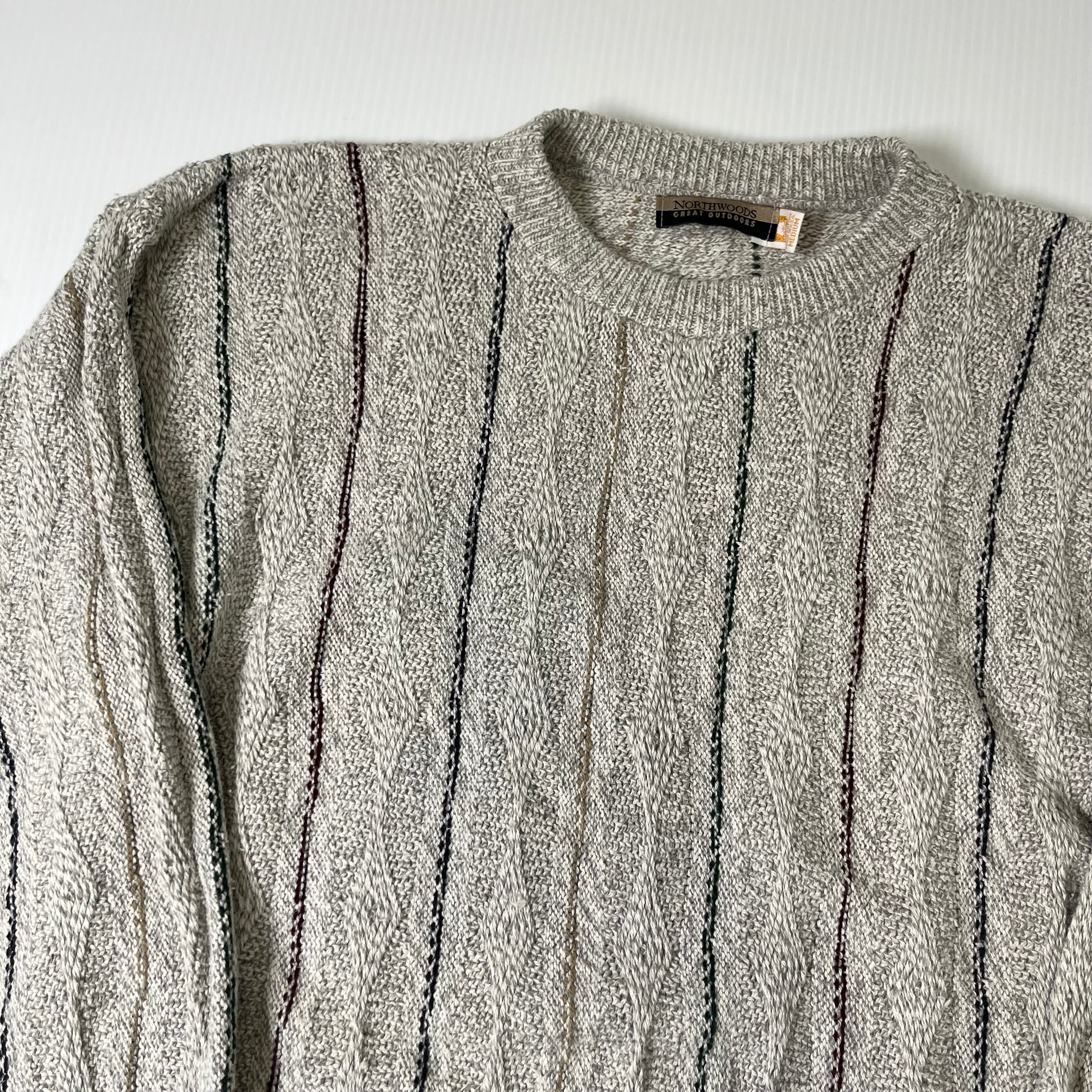 Vintage Northwoods Pattern Knit Sweater M