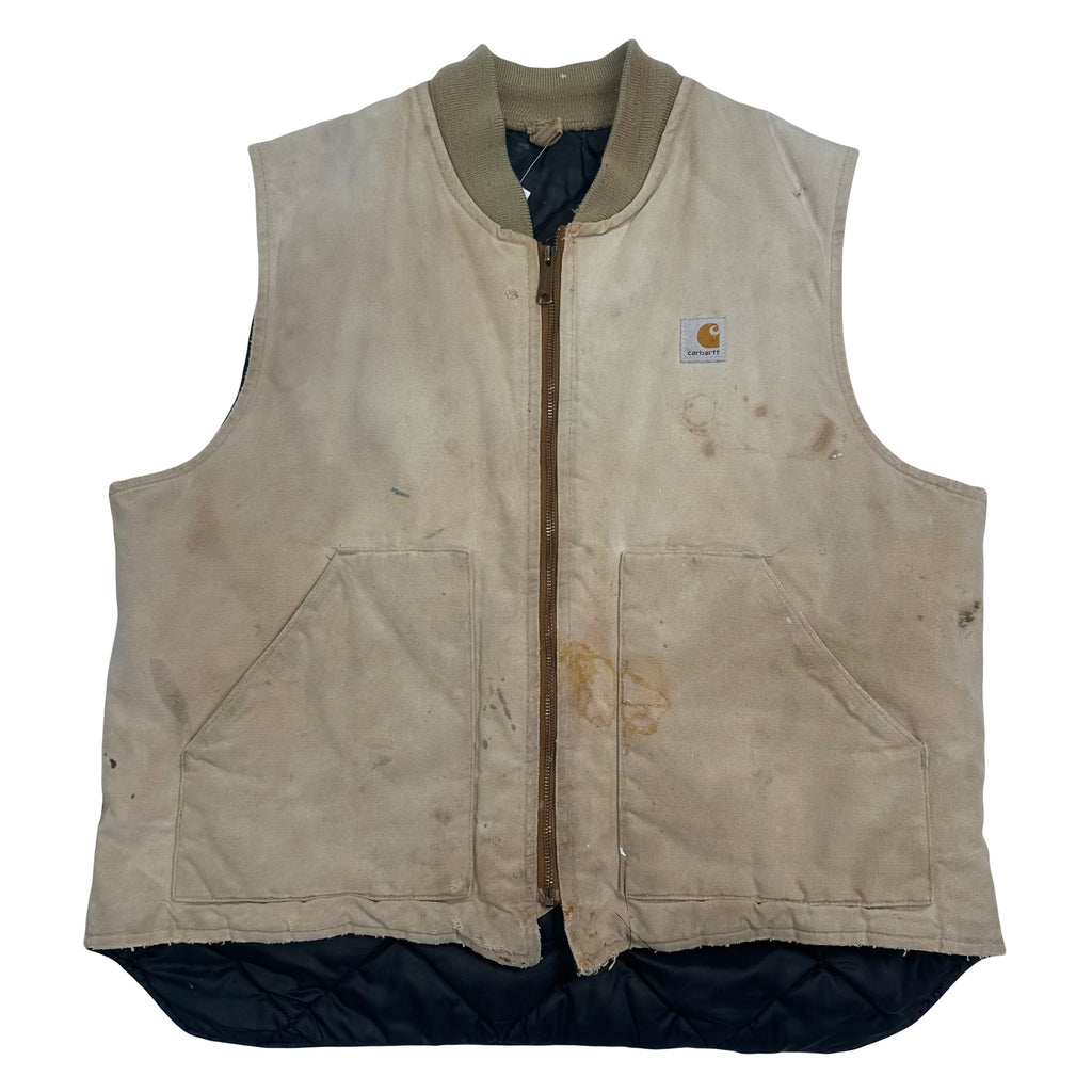 Vintage Carhartt Distressed Faded Work Vest L