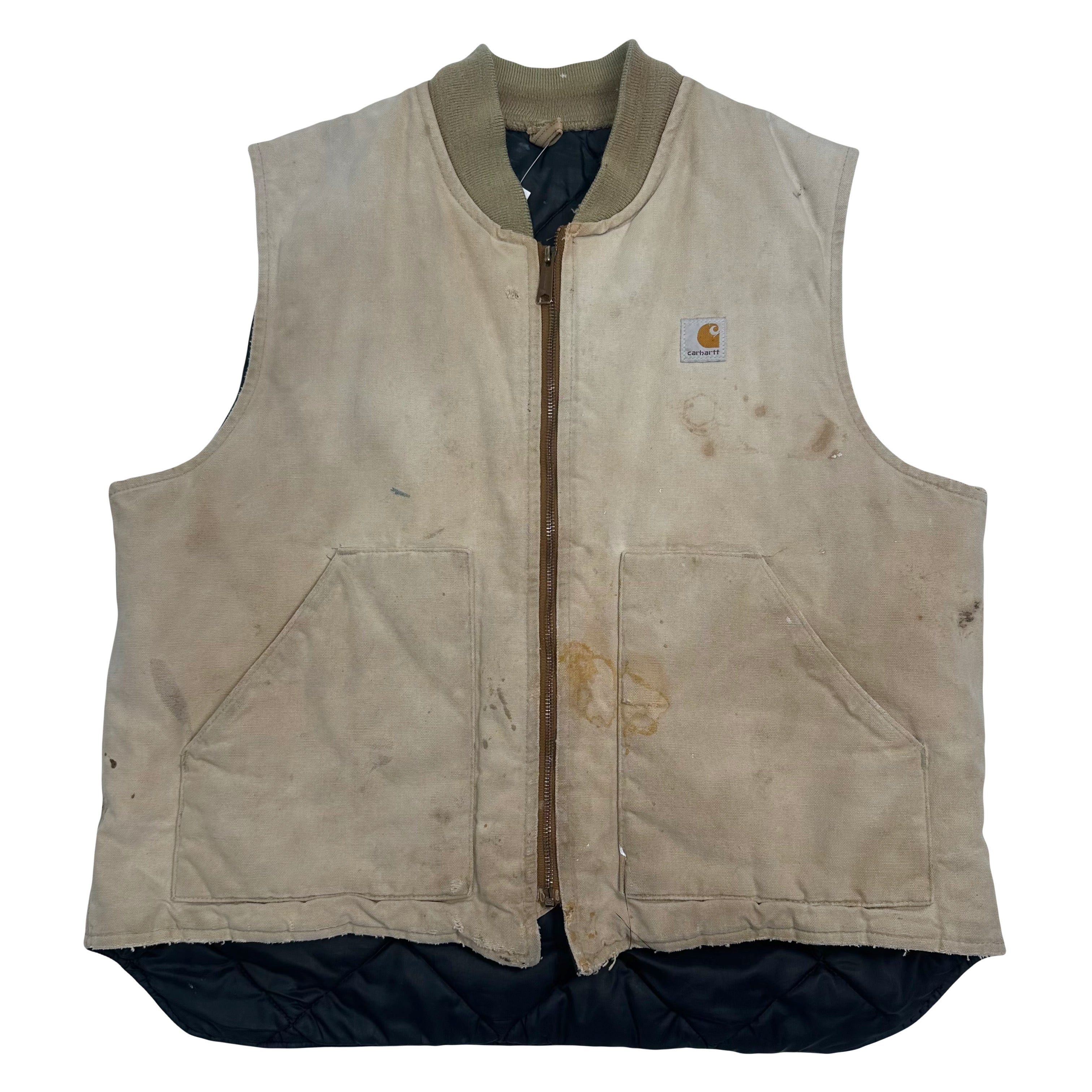 Vintage Carhartt Distressed Faded Work Vest L