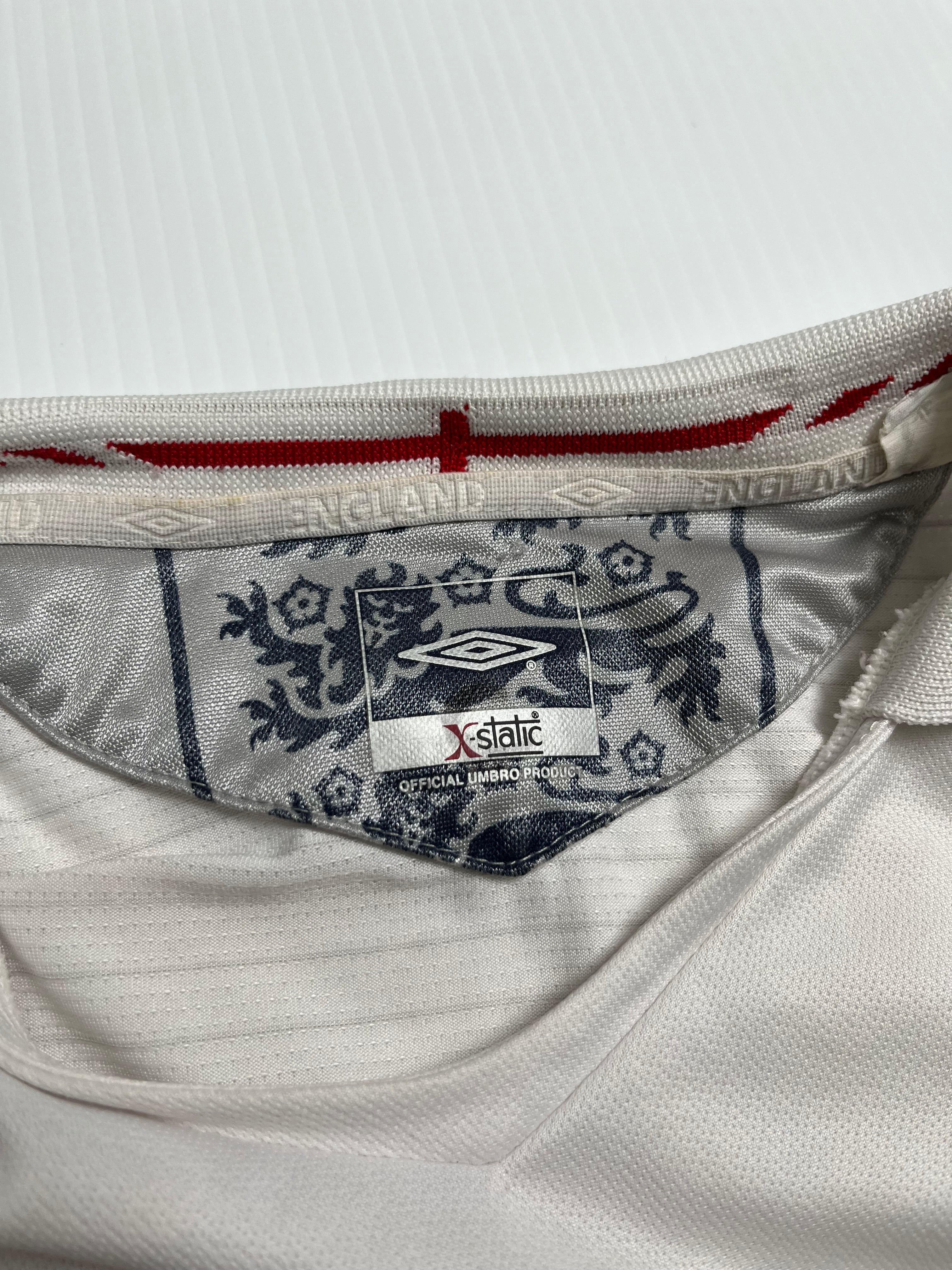 2006 England Umbro Home Jersey M
