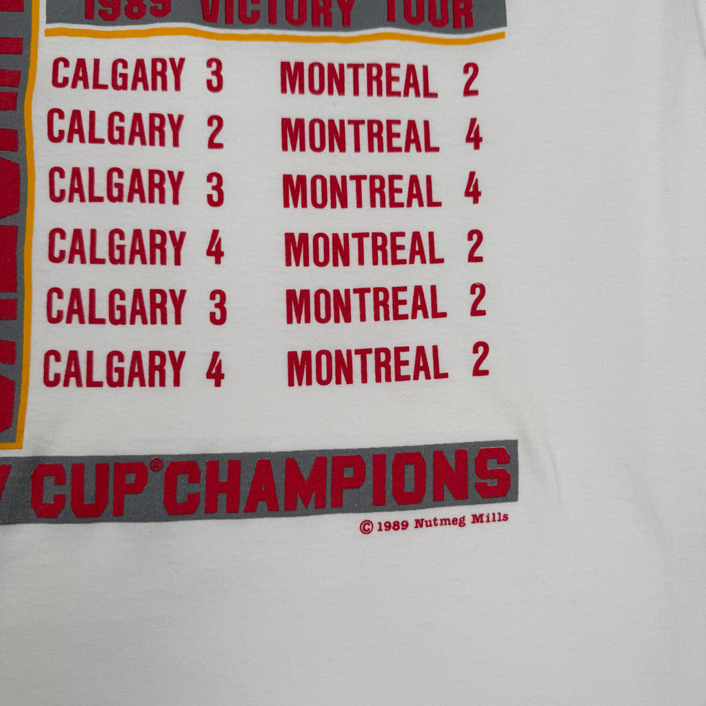1989 Calgary Flames NHL Nutmeg Tee L