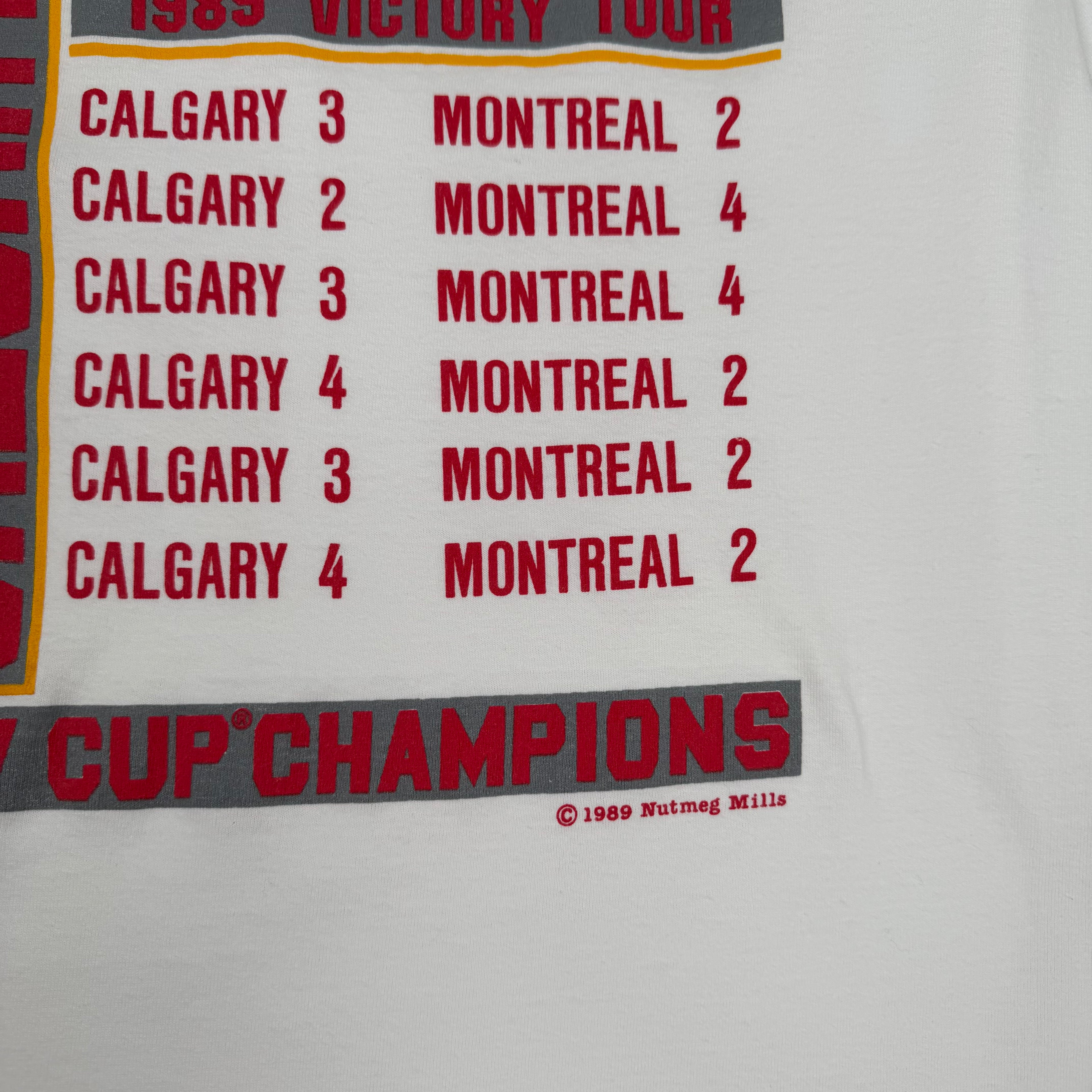 1989 Calgary Flames NHL Nutmeg Tee L