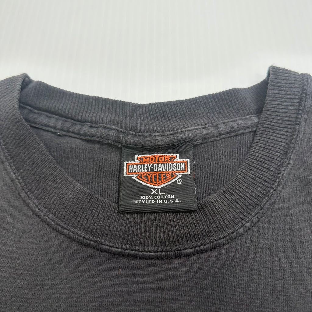 Vintage Harley Davidson Engine Evolution Oman Faded Tee XL
