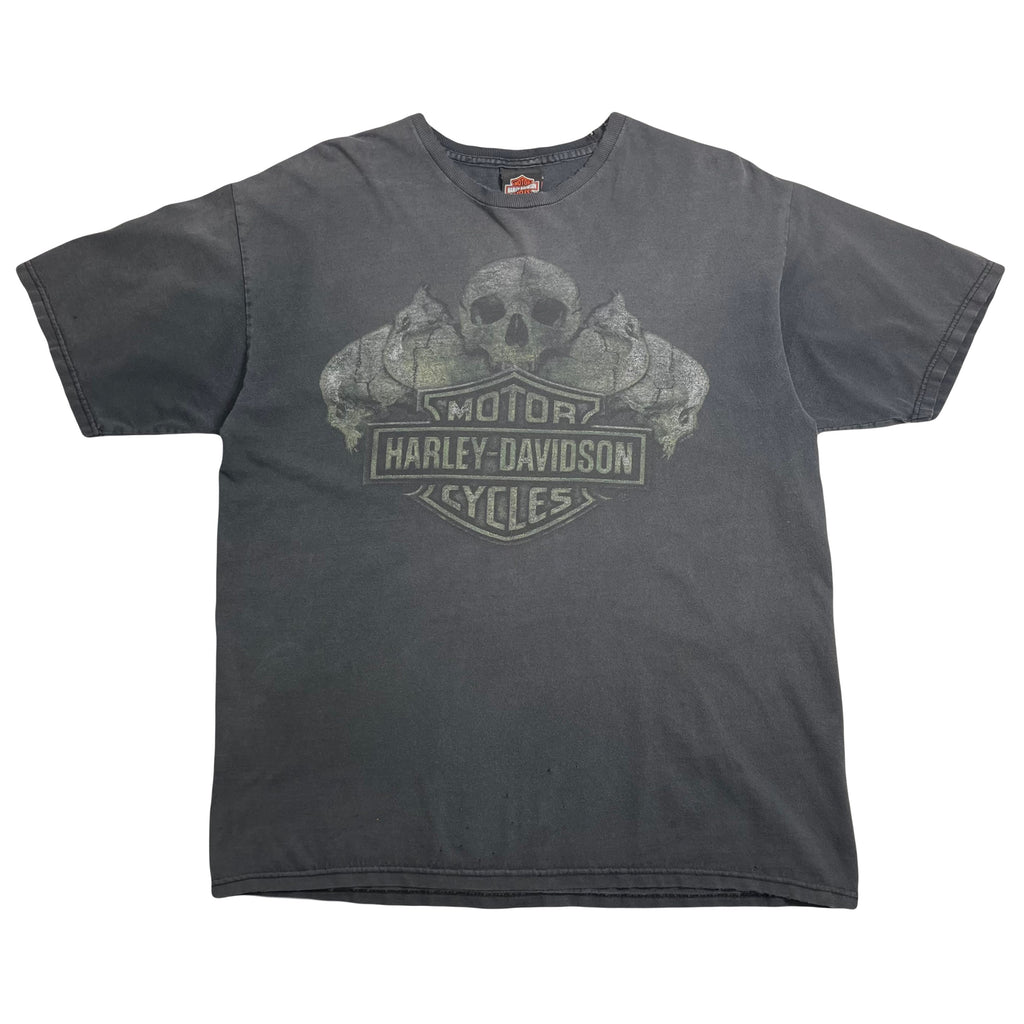 Harley Davidson Woodlands Texas Faded Graphic Tee L