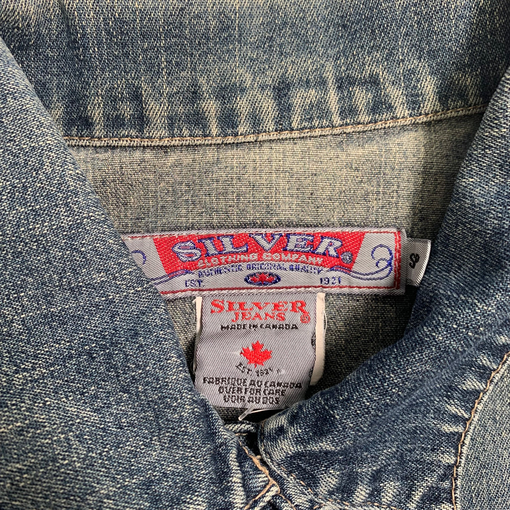 Vintage Silver Jeans Cropped Denim Jacket S