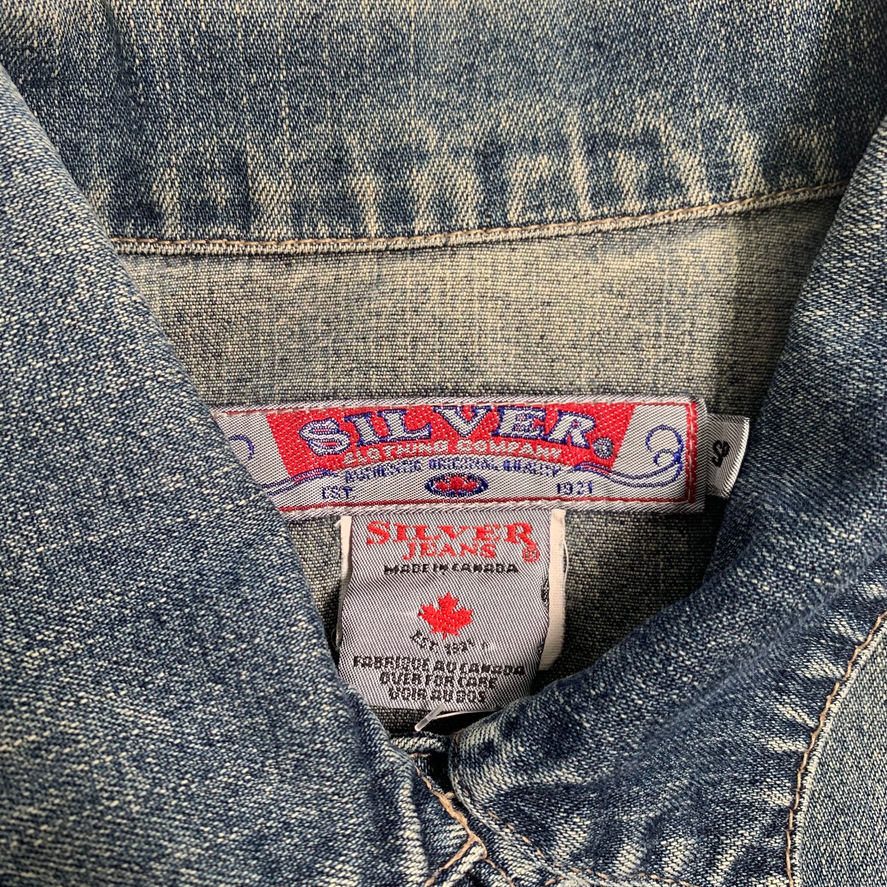 Vintage Silver Jeans Cropped Denim Jacket S