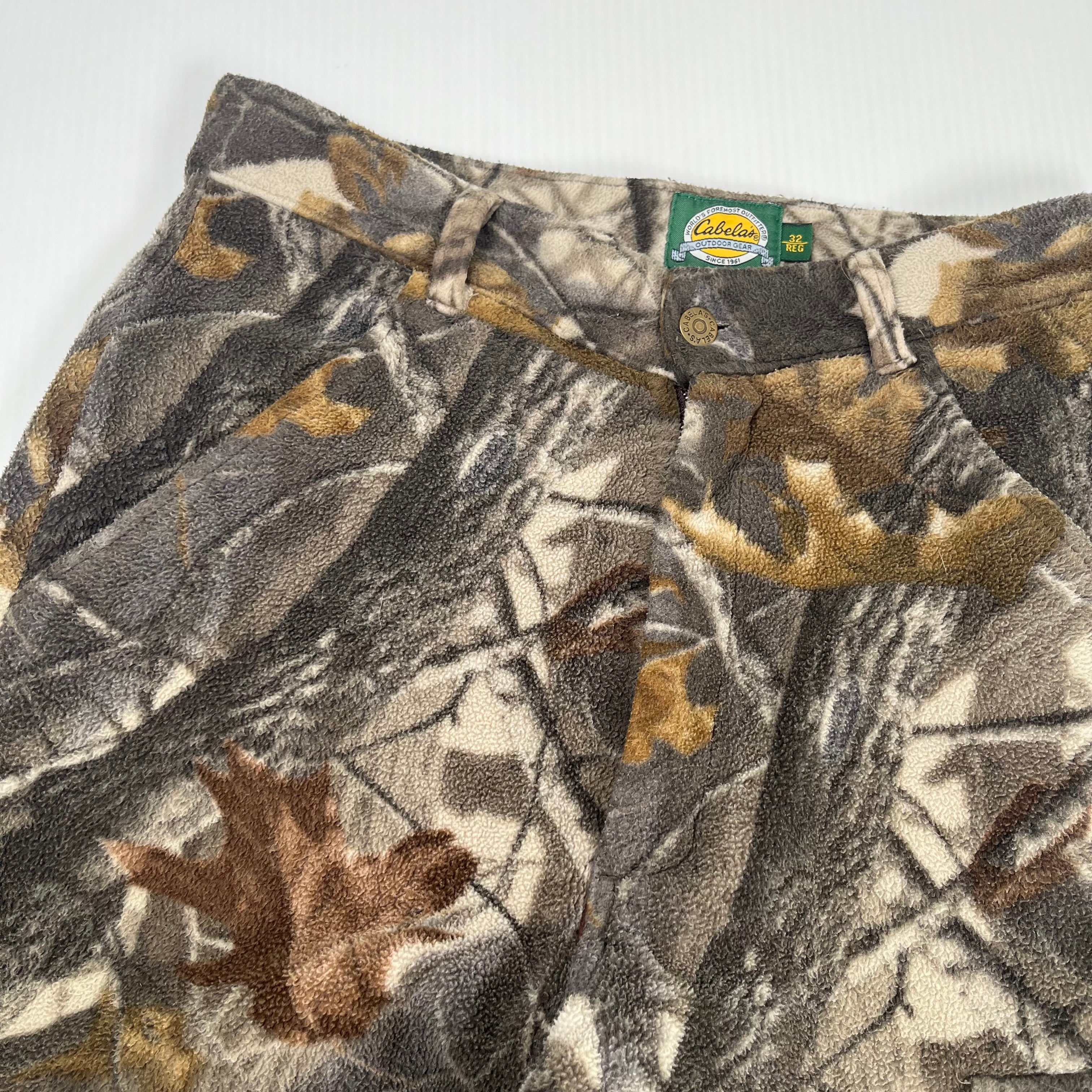 Cabela's Realtree Camouflage Fleece Cargo Pants 32