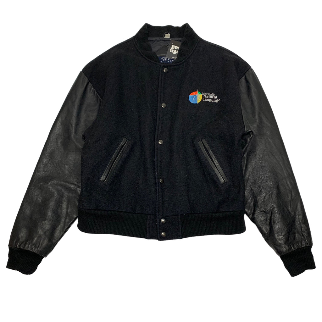 Vintage Microsoft Natural Language Varsity Jacket S