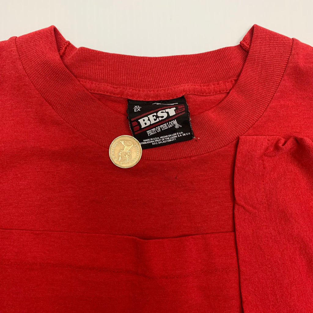 Vintage No Sharks Red Tee XL
