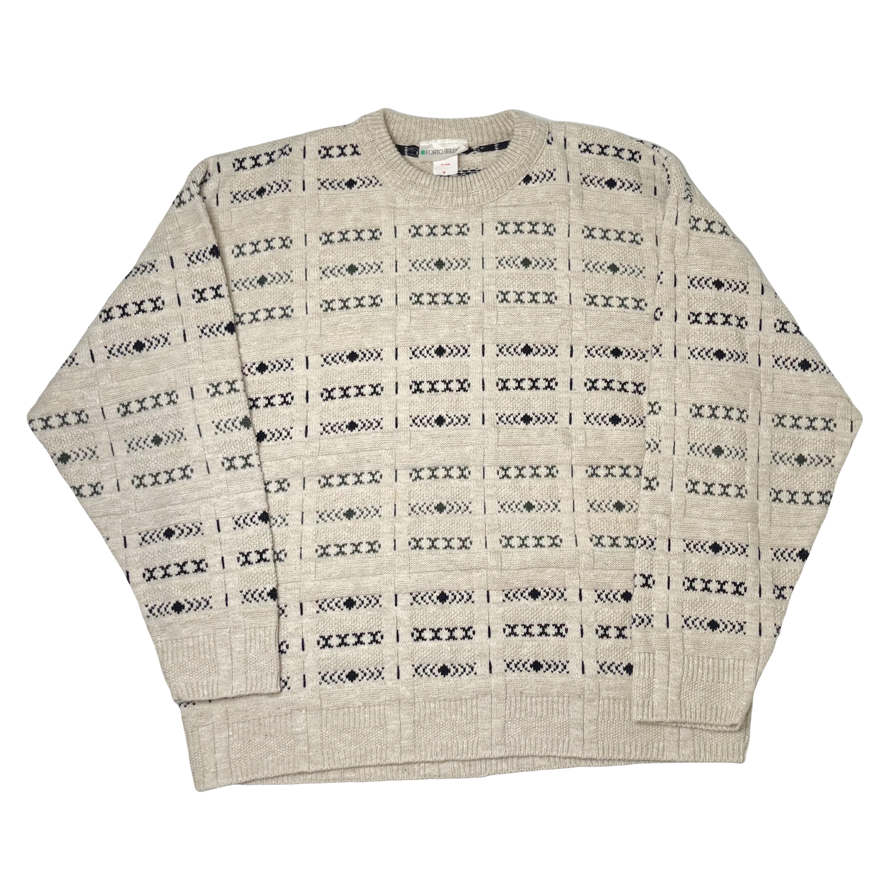 Vintage Porto Bello Pattern Knit Sweater M