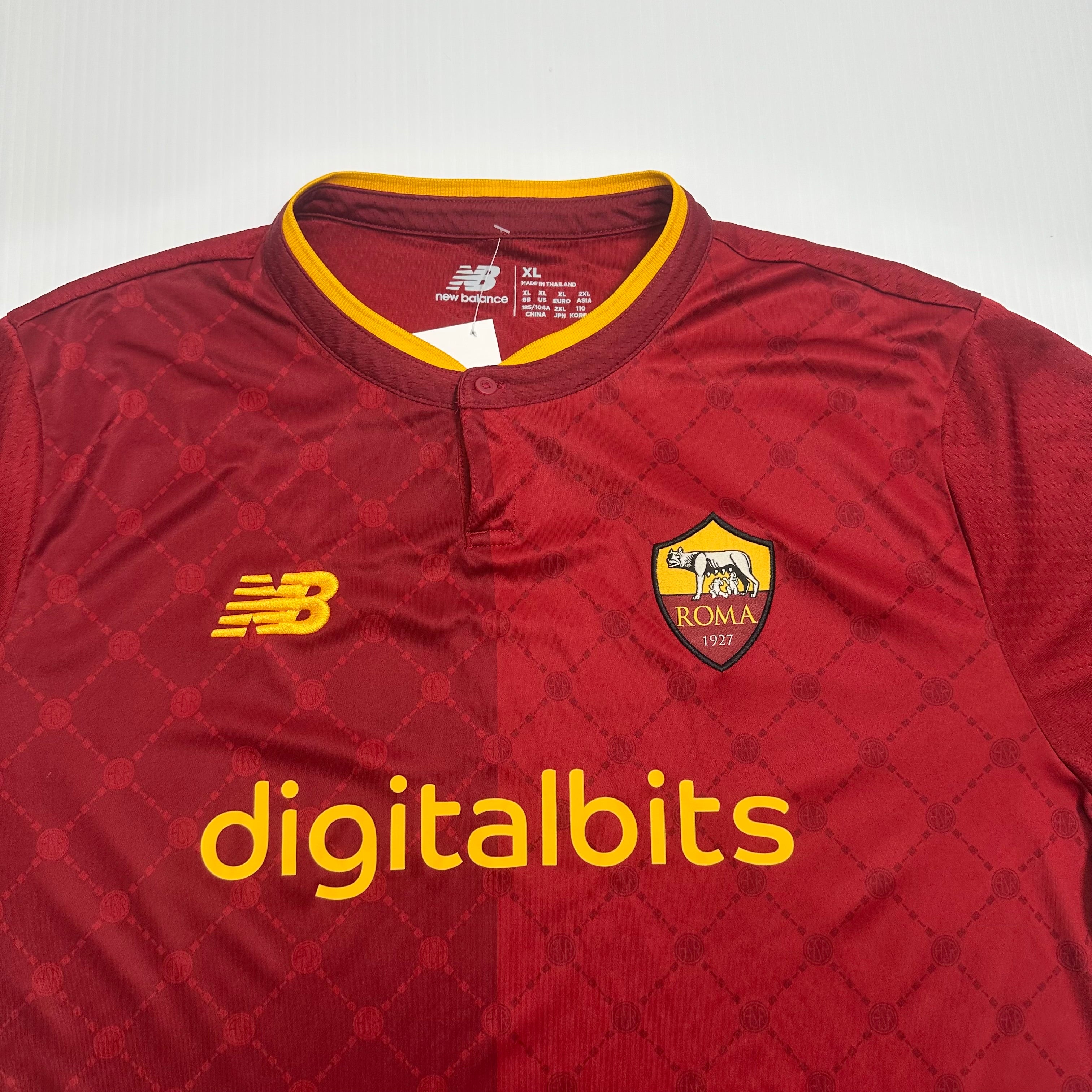 2022-23 New Balance AS Roma Home Kit XL