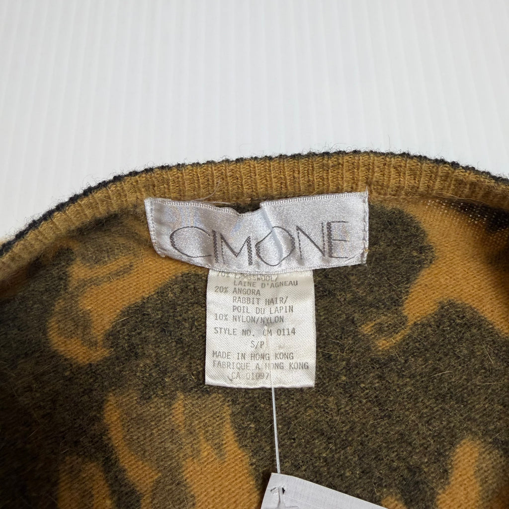 Vintage Cimone Wool Blend Pattern Sweater S