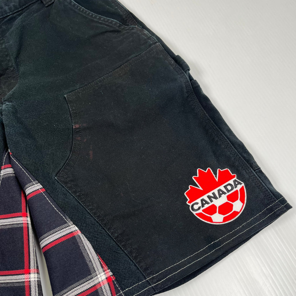 Rework Vintage Carhartt x Canada Soccer Baggy Denim Shorts 34