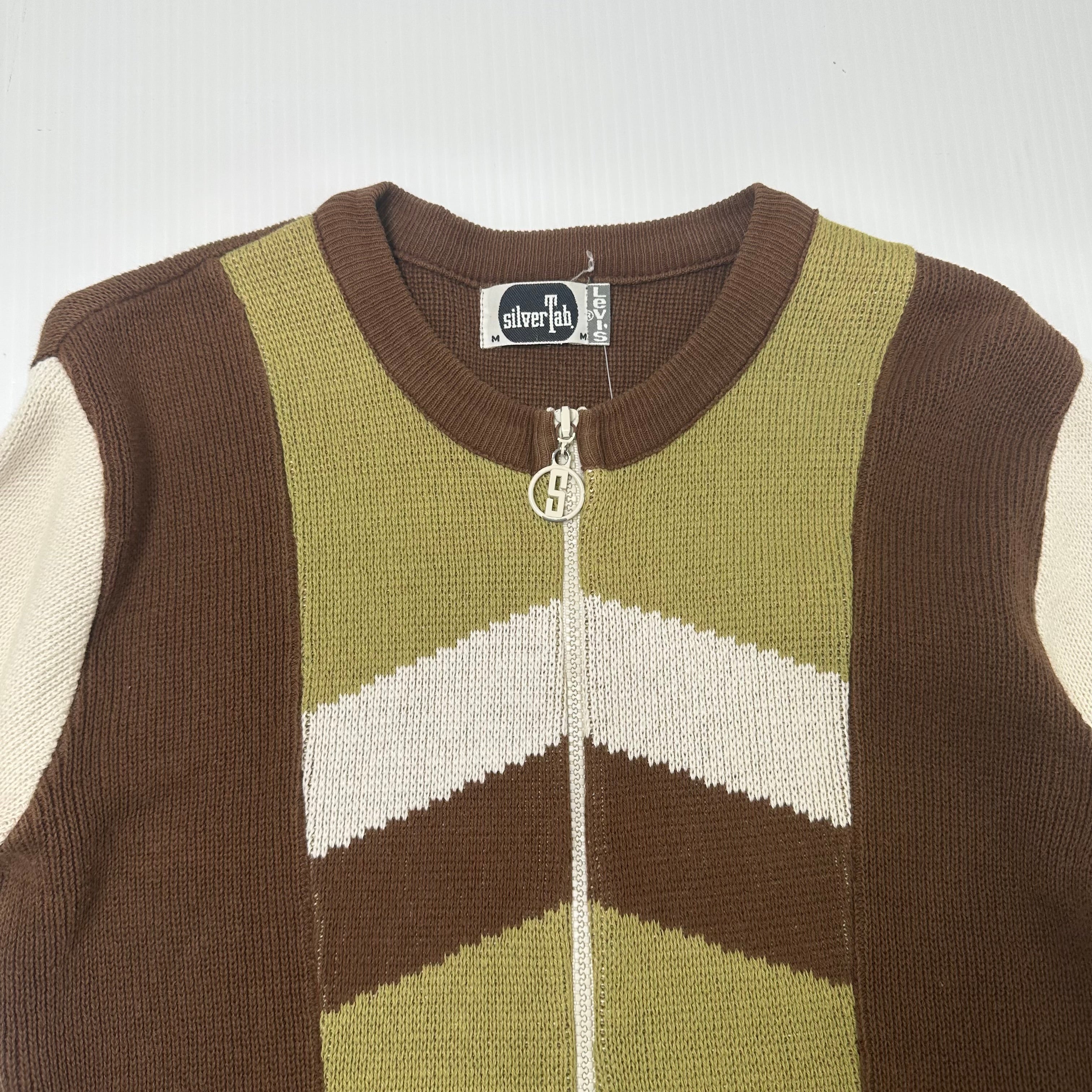 Vintage Levi's SilverTab Full Zip Knit Sweater M