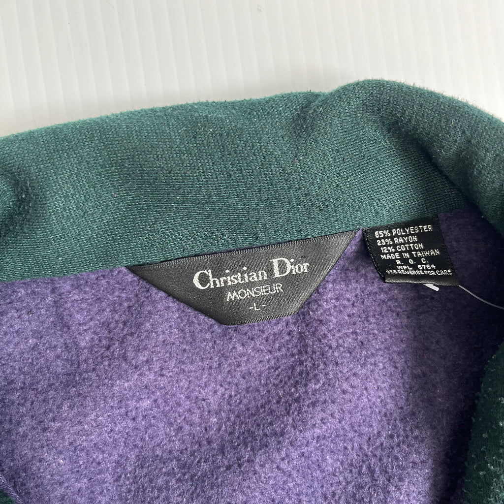 Vintage Christian Dior Full Zip Sweatshirt L