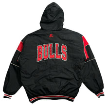 Load image into Gallery viewer, Vintage Chicago Bulls Starter Hooded Puffer Jacket L
