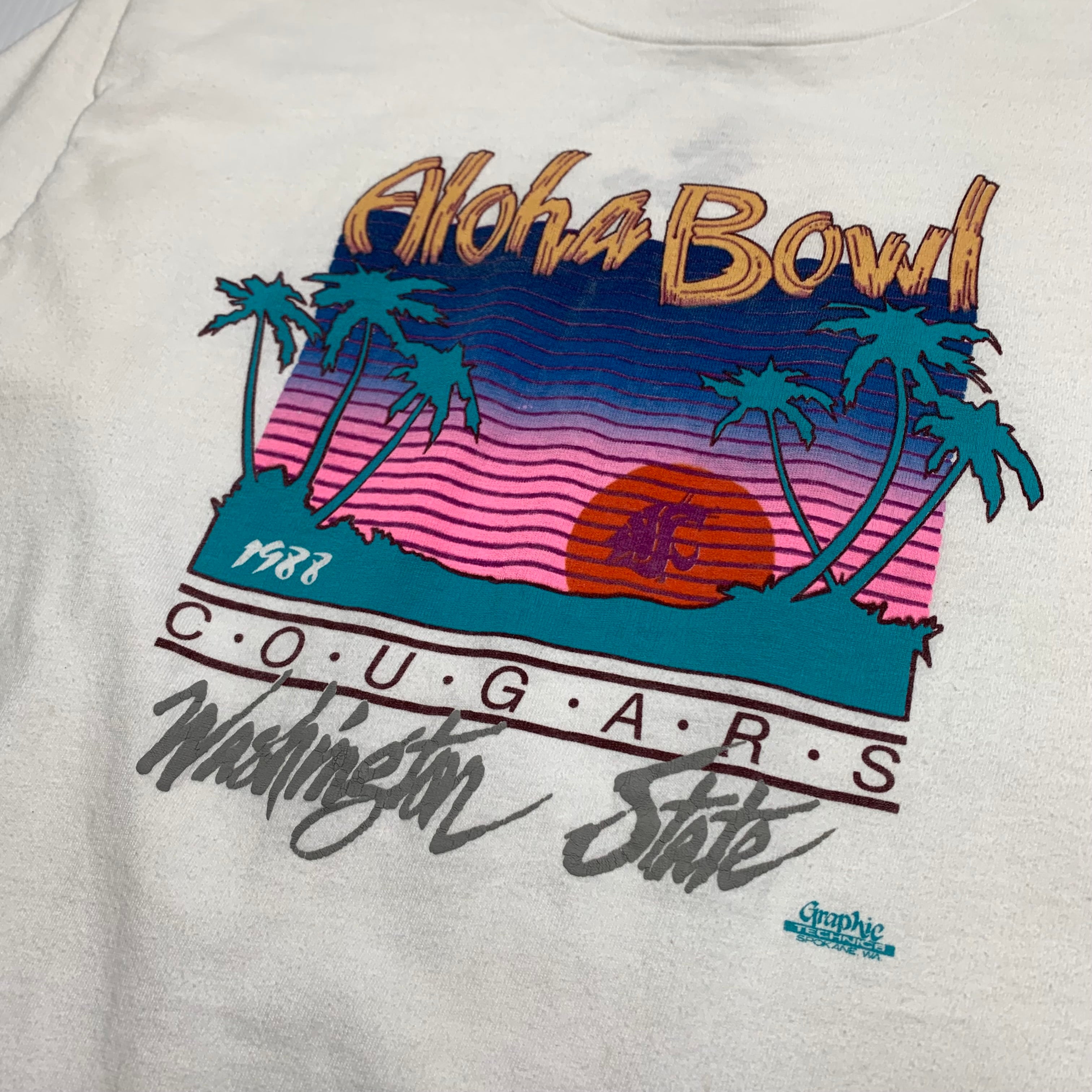 1988 Washington Aloha Bowl Tee L