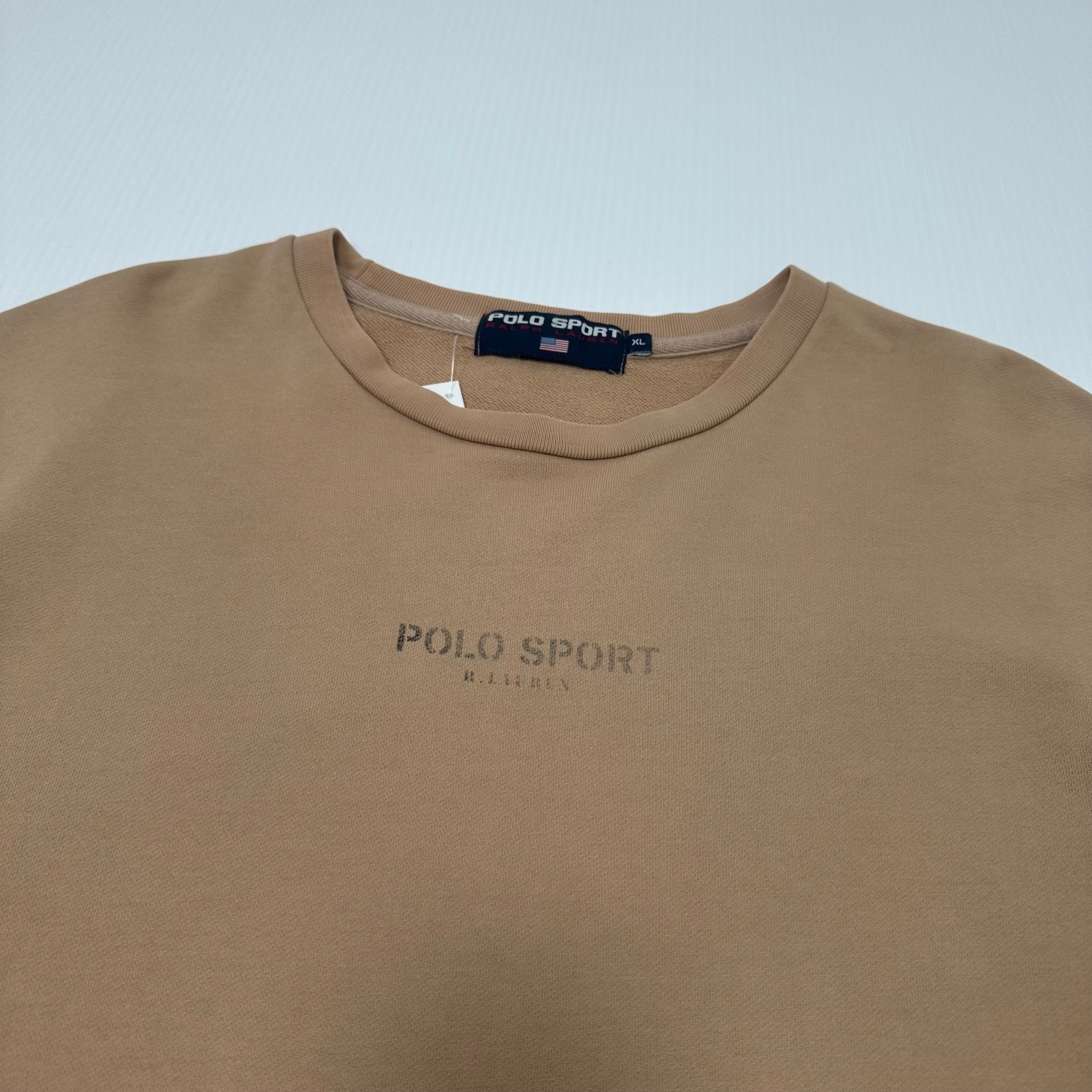 Vintage Polo Sport Beige Crewneck XL