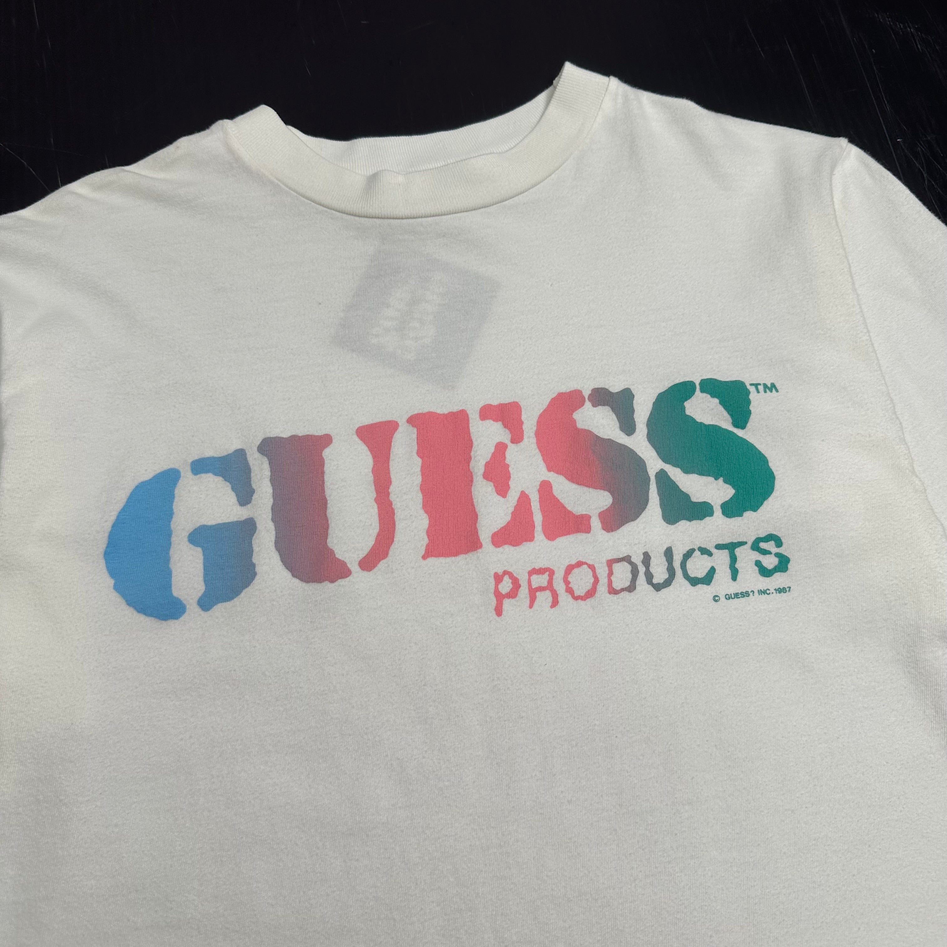 Vintage Guess Products Graphic Tee S