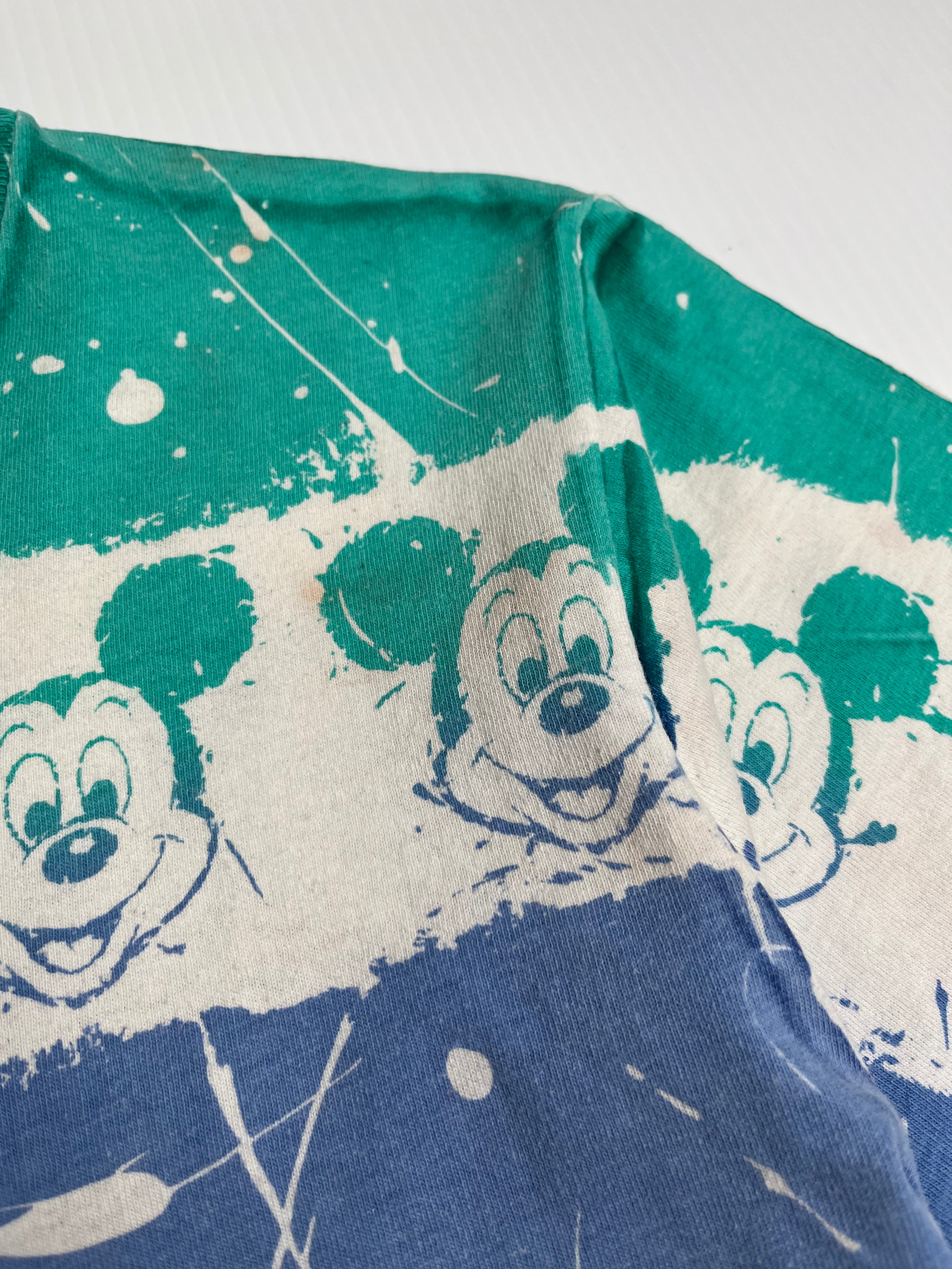 Vintage Disney Mickey Mouse AOP Graphic Tee M