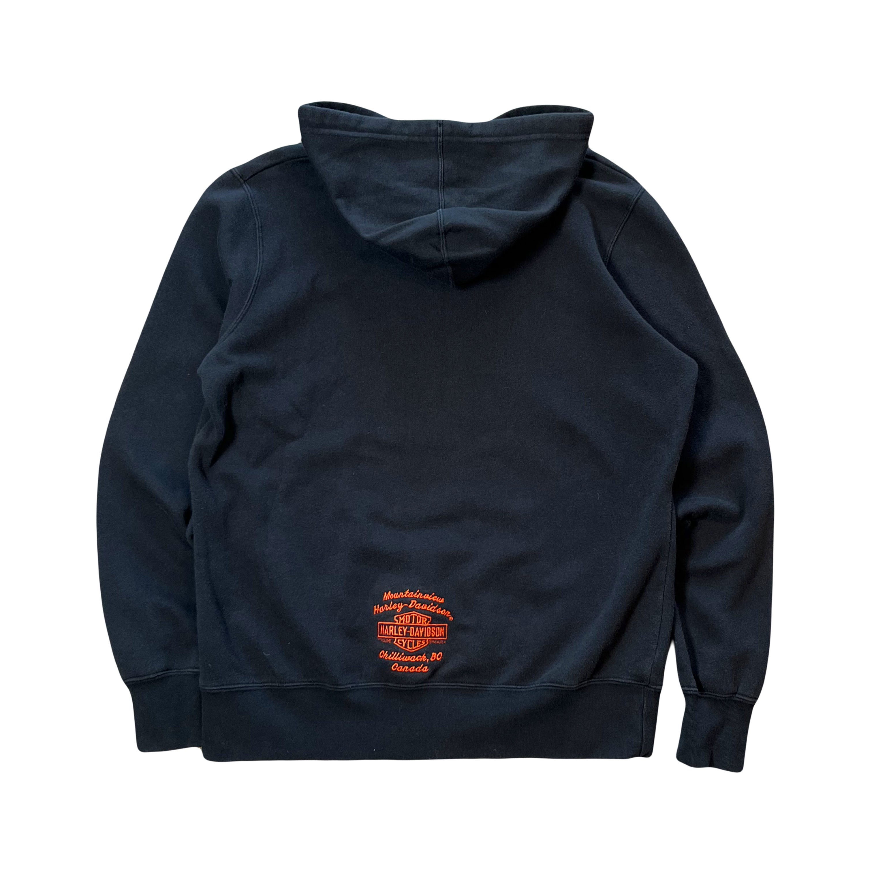 Harley Davidson Chilliwack Embroidered Logo Hoodie L