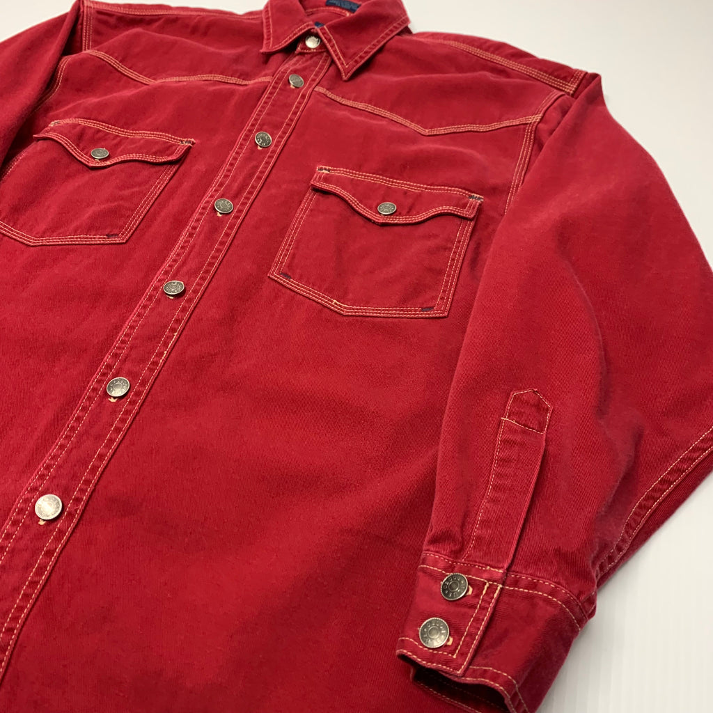 Blue Rodeo Red Western Button Up S