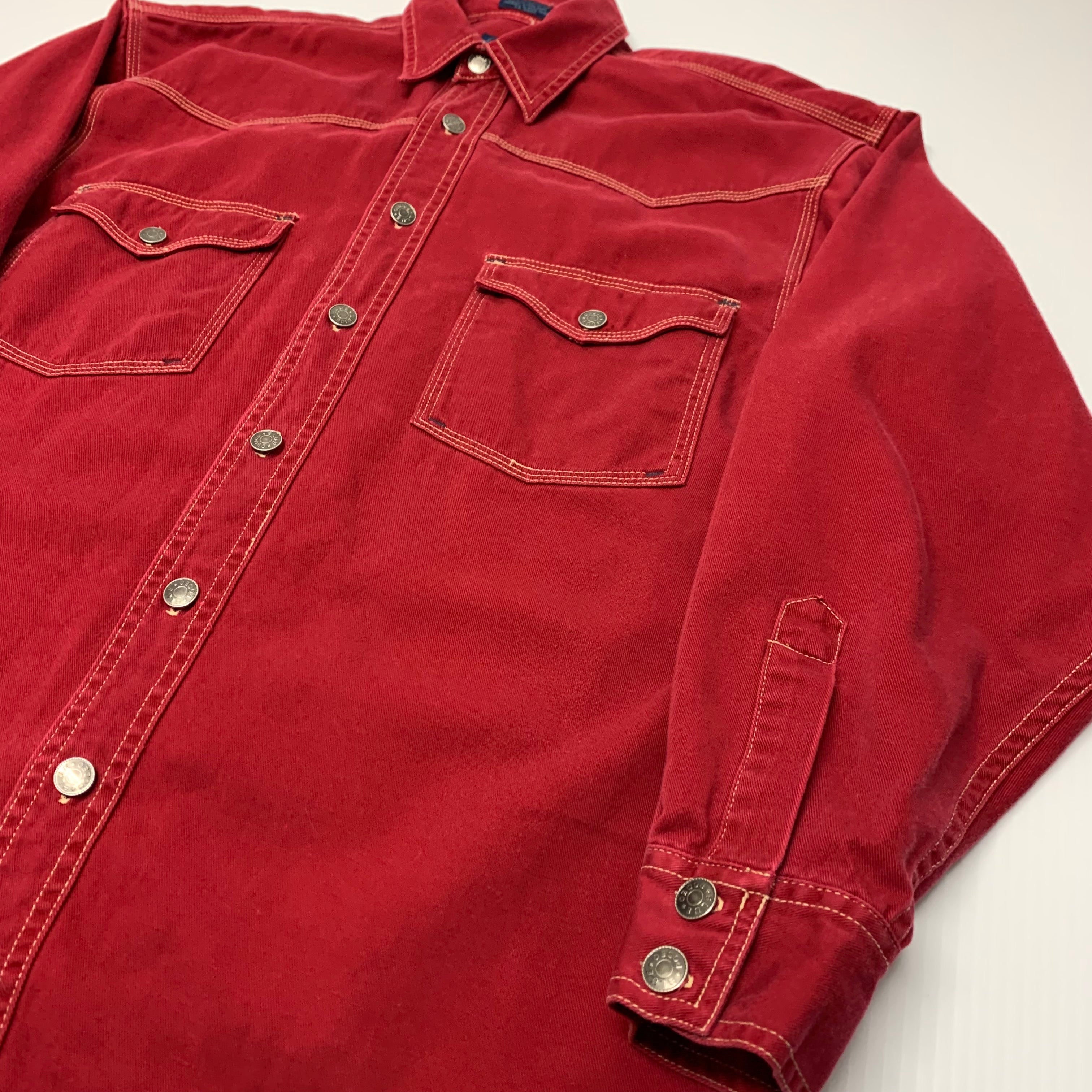 Blue Rodeo Red Western Button Up S