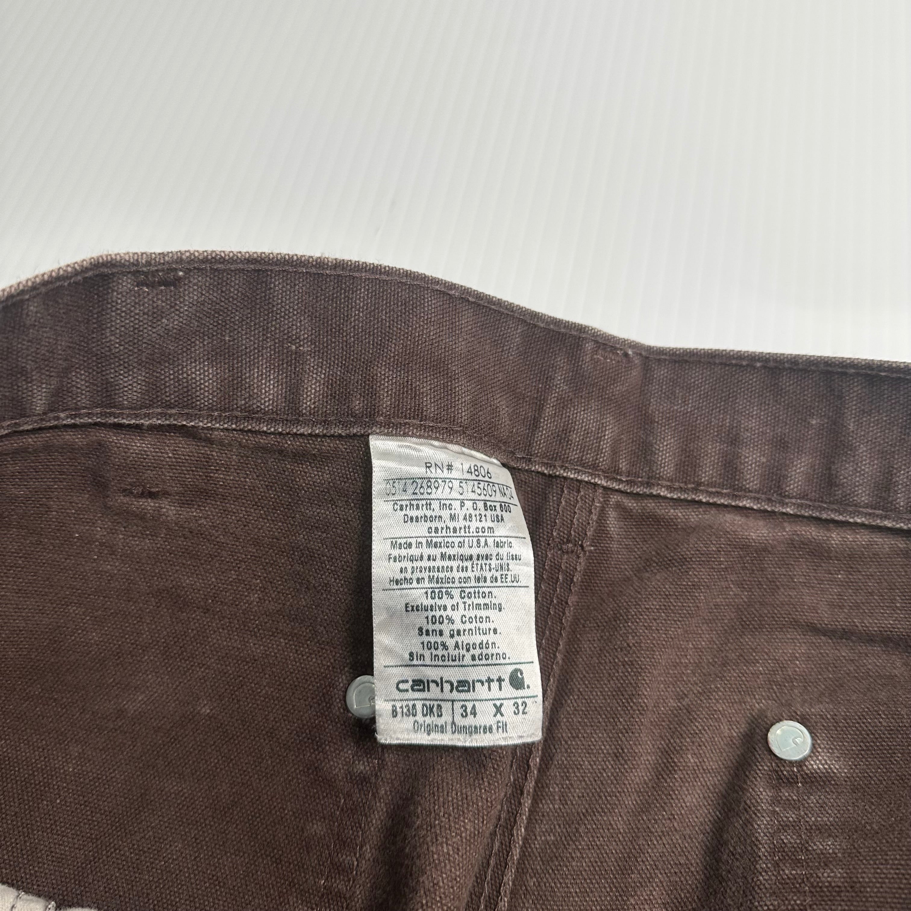 Vintage Carhartt Faded Double Knee Denim 5609 34