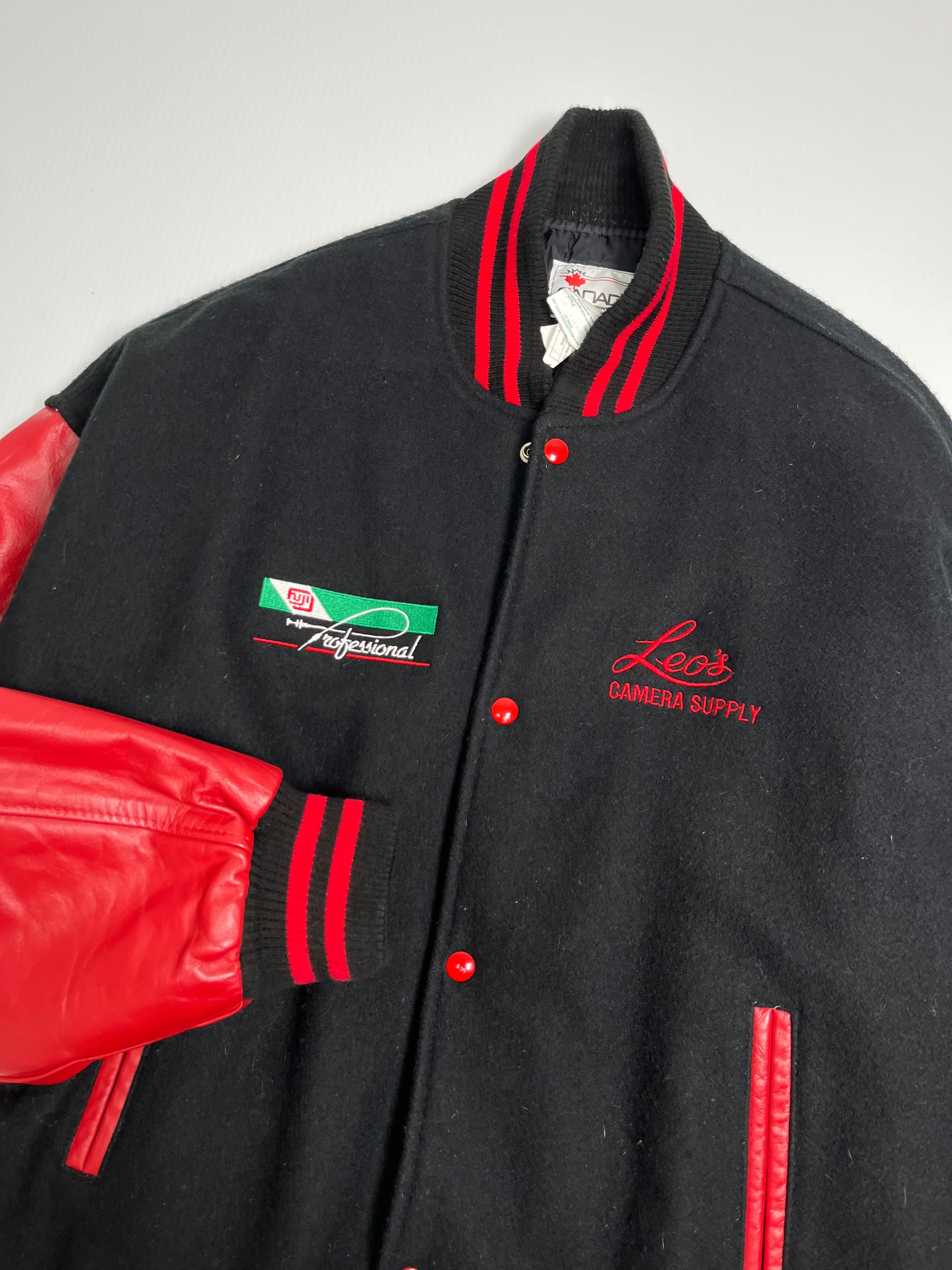 Vintage Leo's Camera Varsity Jacket XXL