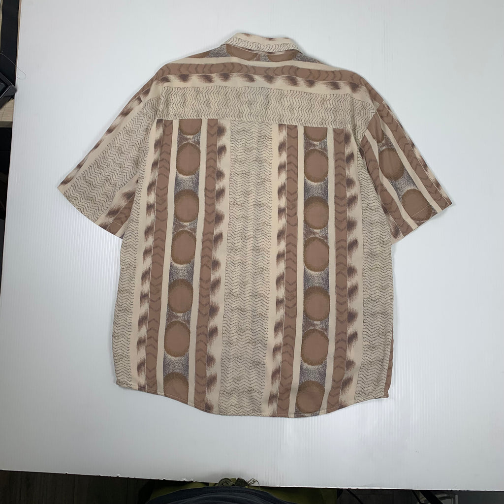 Vintage Ringo Sport Abstract Pattern Short Sleeve Button Up S