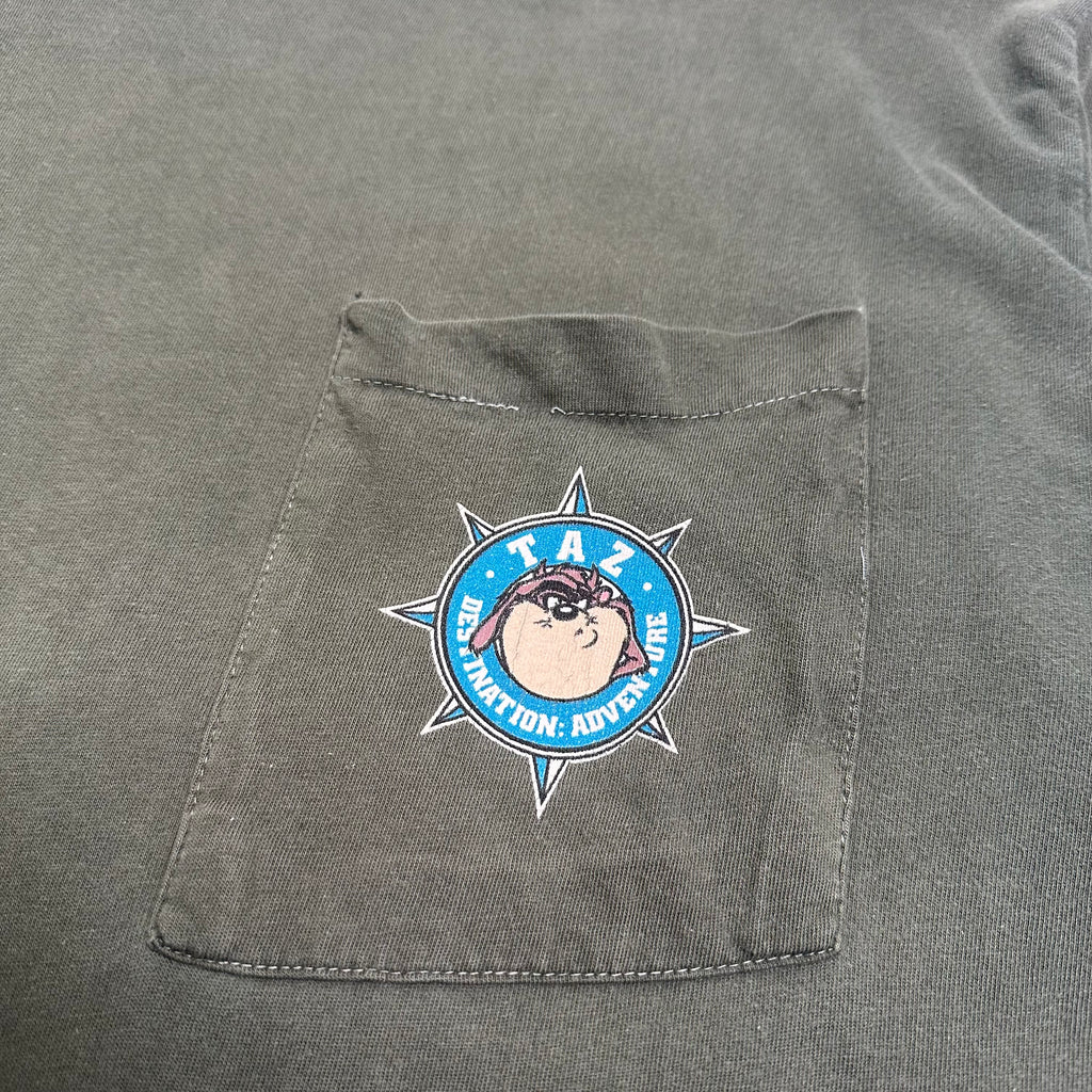 90s Looney Tunes Taz Destination Adventure Tee L