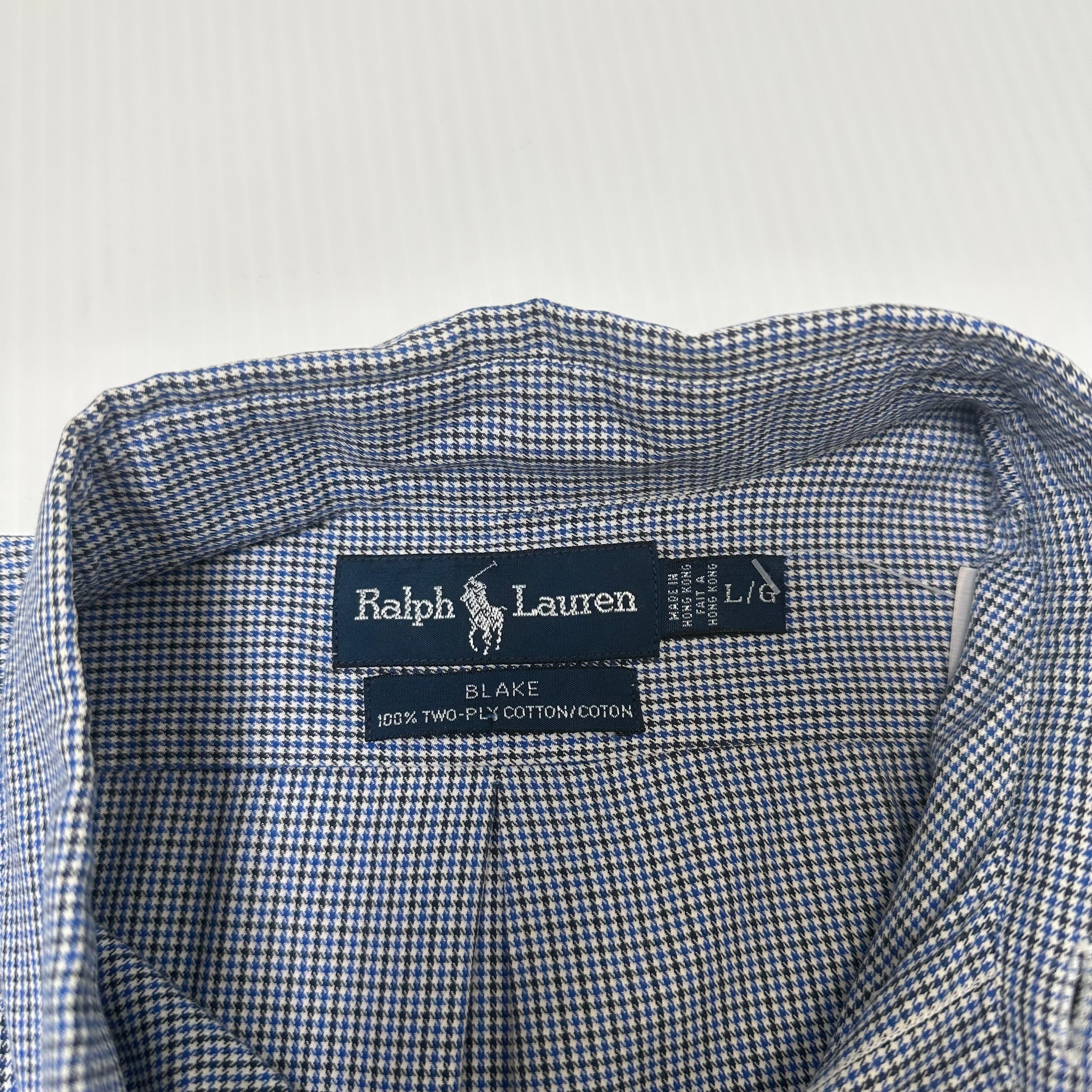 Vintage Ralph Lauren Blake Grid Plaid Button Up Shirt L