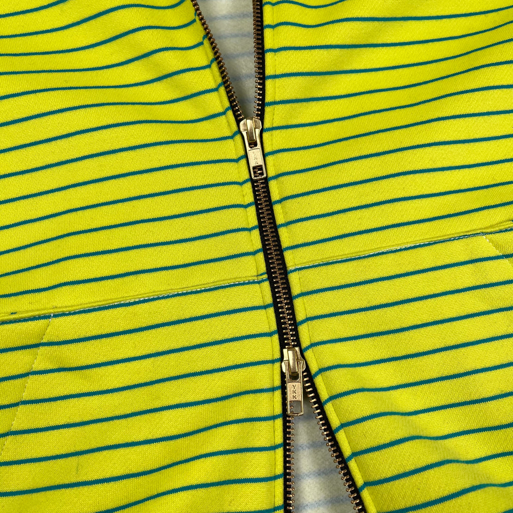 Rework Striped Double Zip Hoodie L