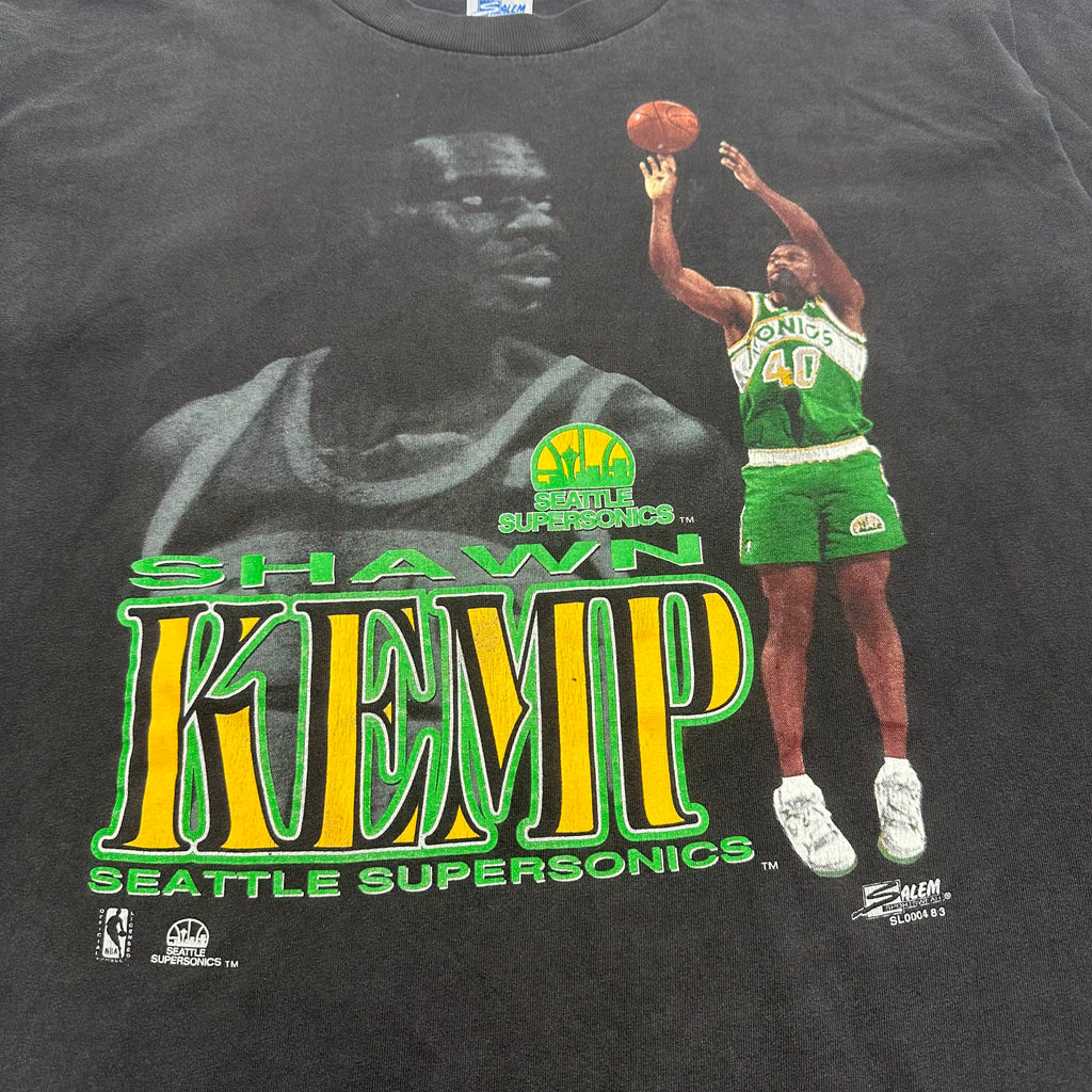 90s Salem Sportswear Seattle Sonics Shawn Kemp Tee L