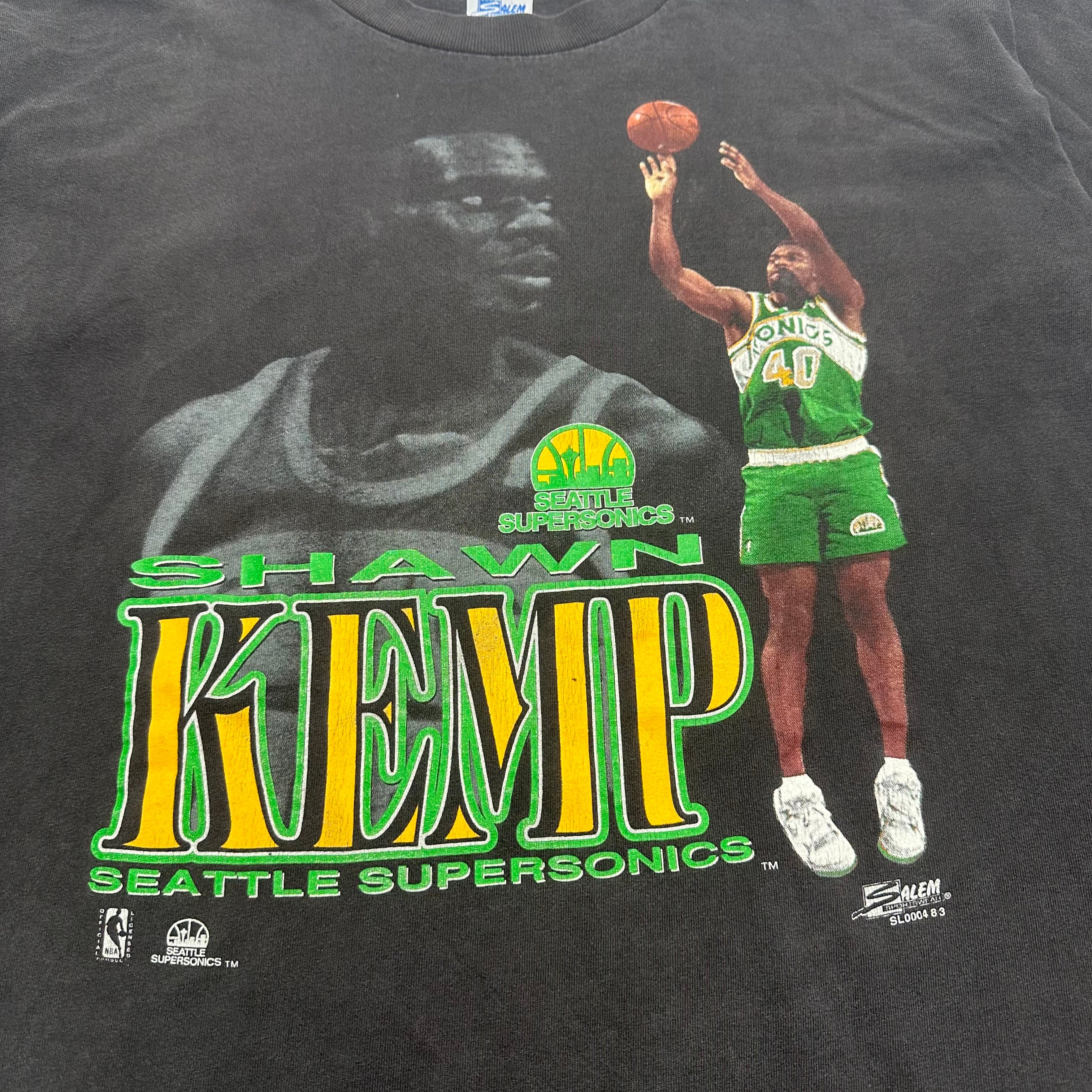 90s Salem Sportswear Seattle Sonics Shawn Kemp Tee L