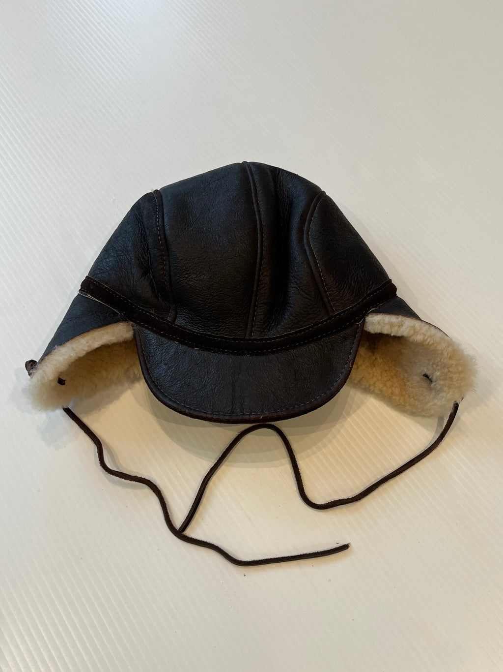 Vintage Mr. Bick Leather Aviator Hat