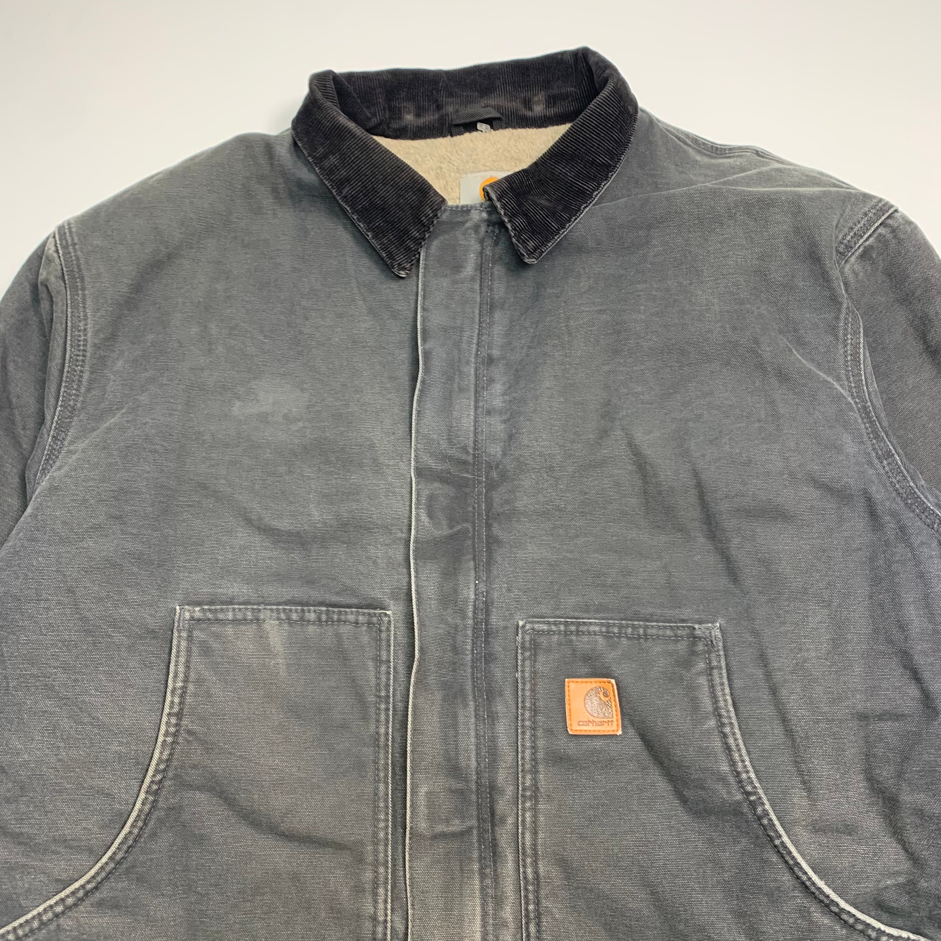 Carhartt Dark Grey Sherpa Lined Jacket XXL