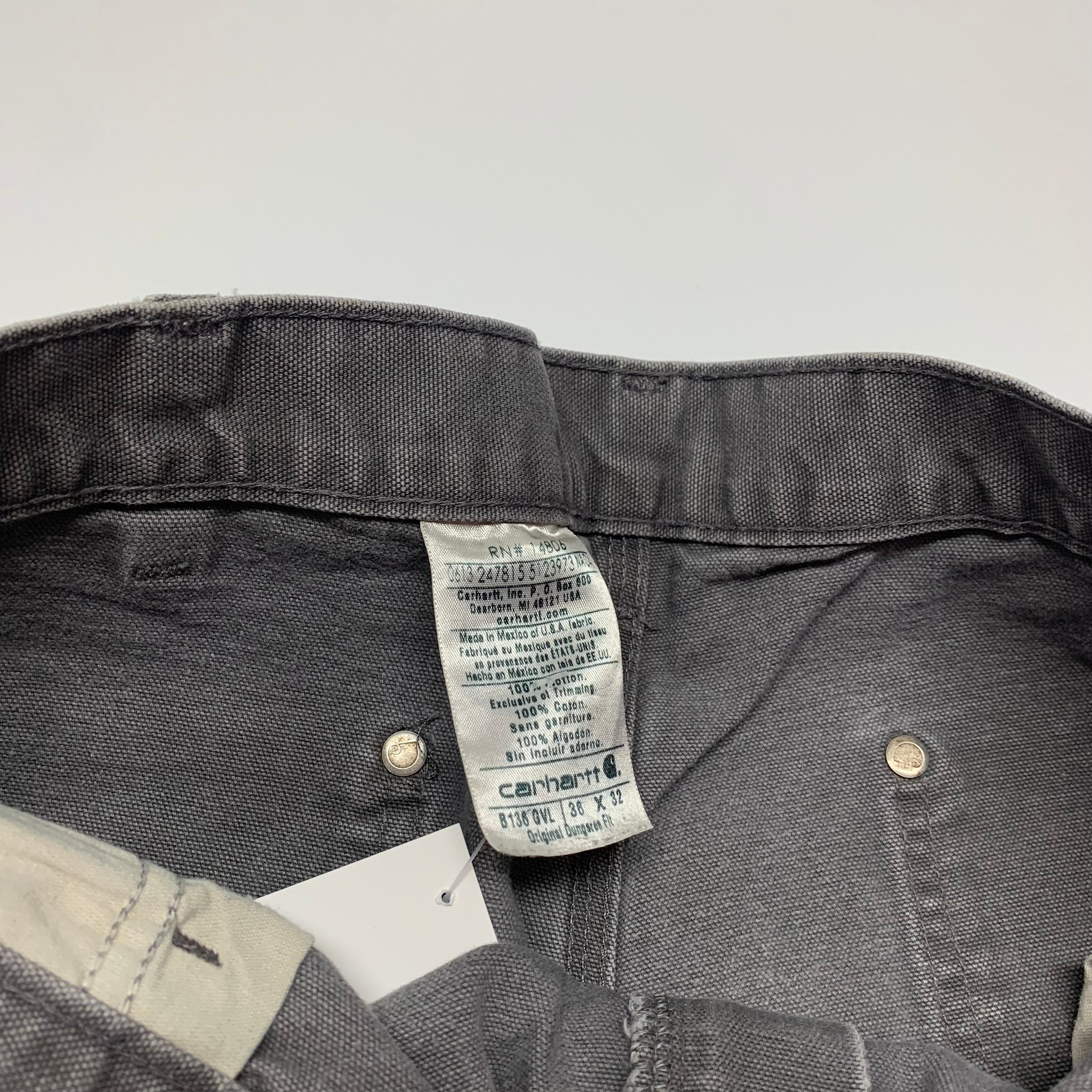Carhartt Grey Double Knee Denim 36x32 0613