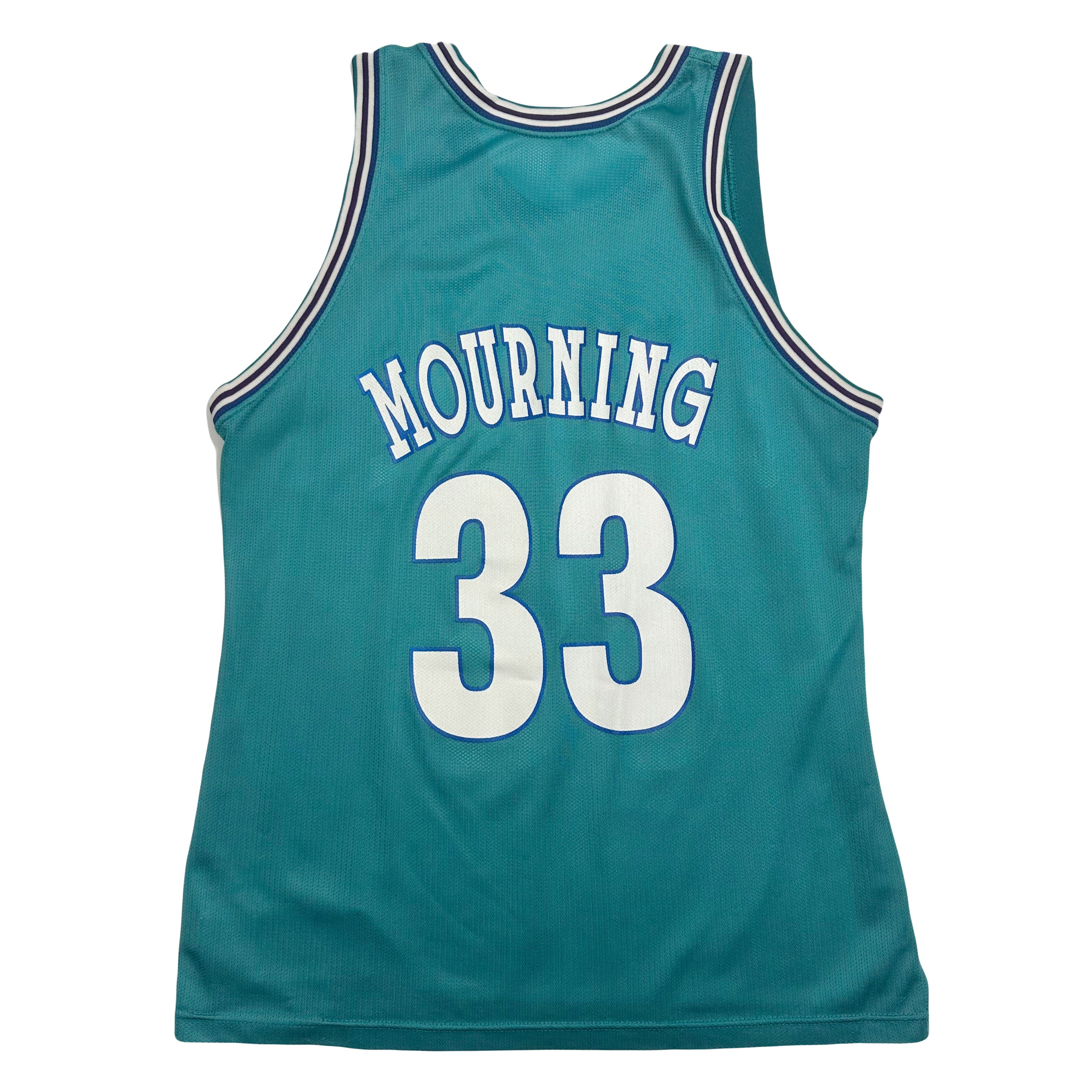 90s Champion Charlotte Hornets Alonzo Mourning #33 Jersey XL