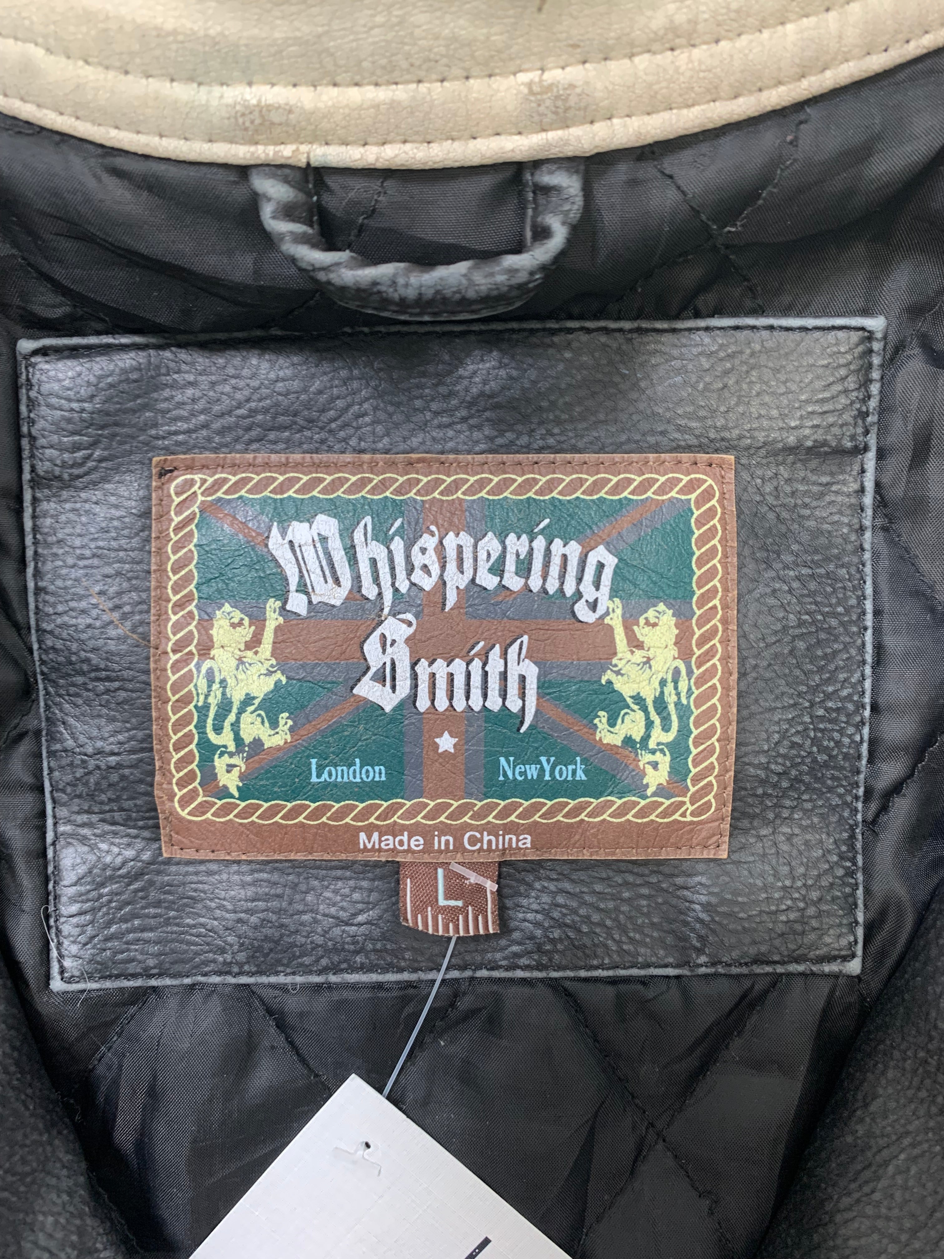 Whispering Smith Leather Moto Jacket L