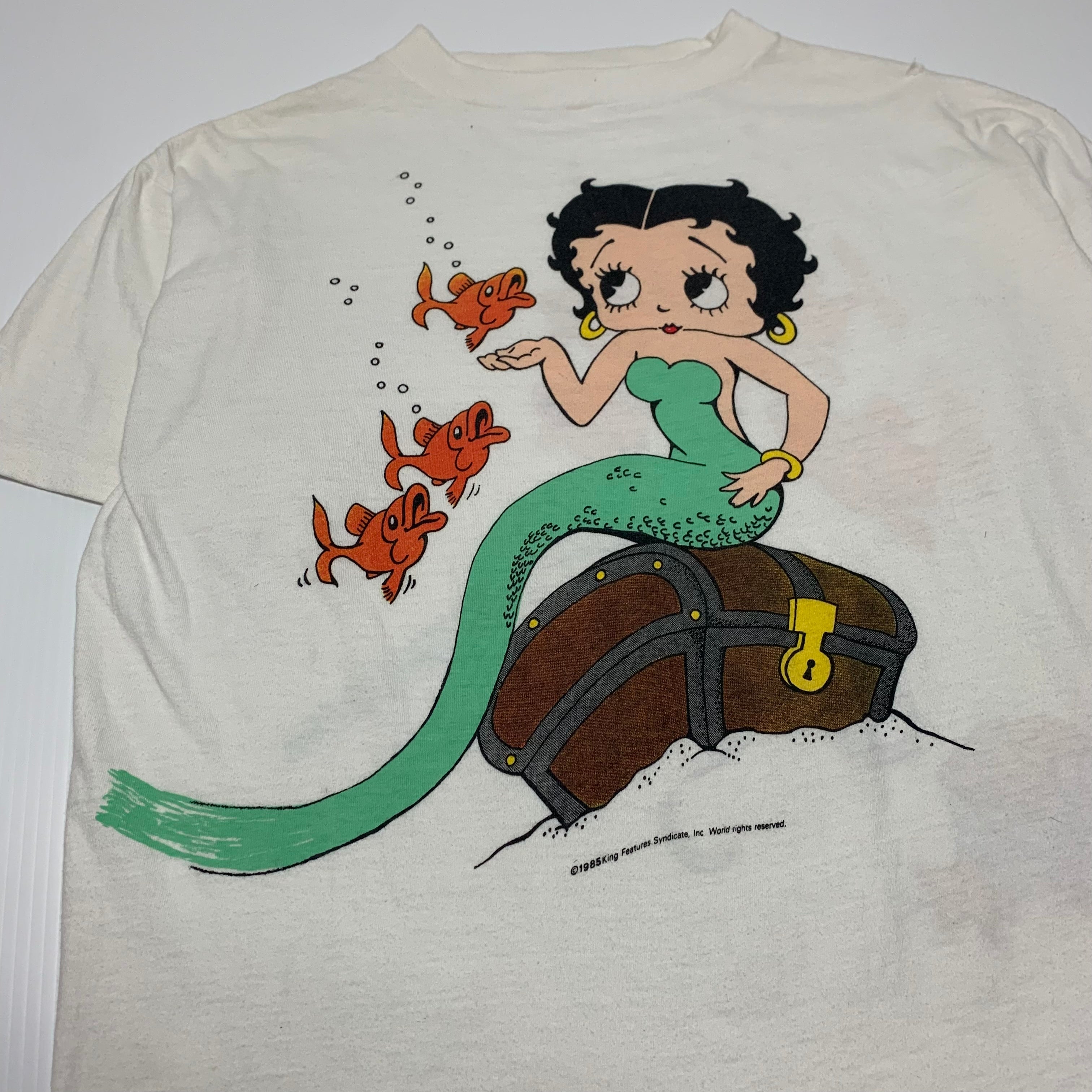 Vintage Betty Boop Mermaid Tee L