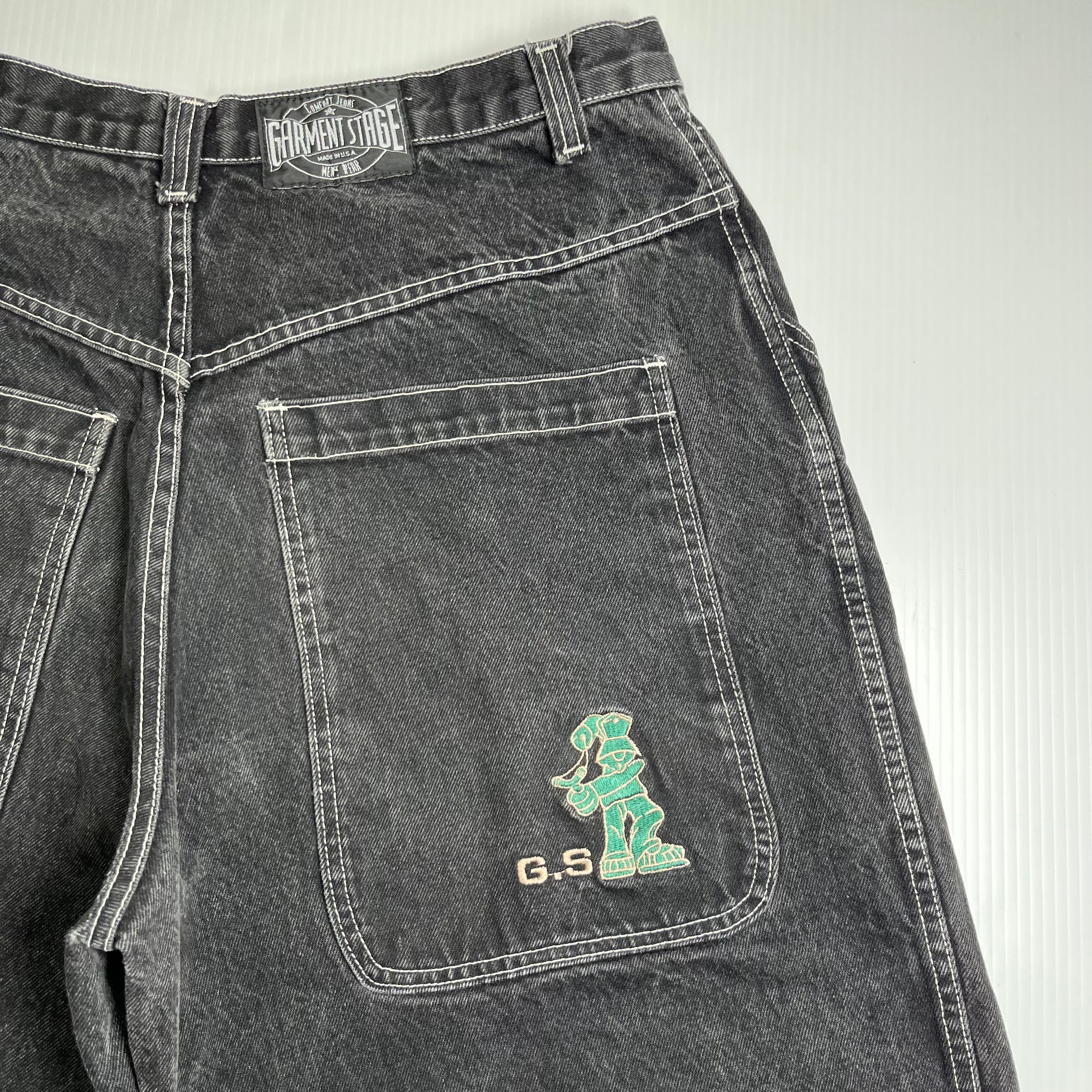 Y2K Garment Stage Baggy Denim Shorts 36