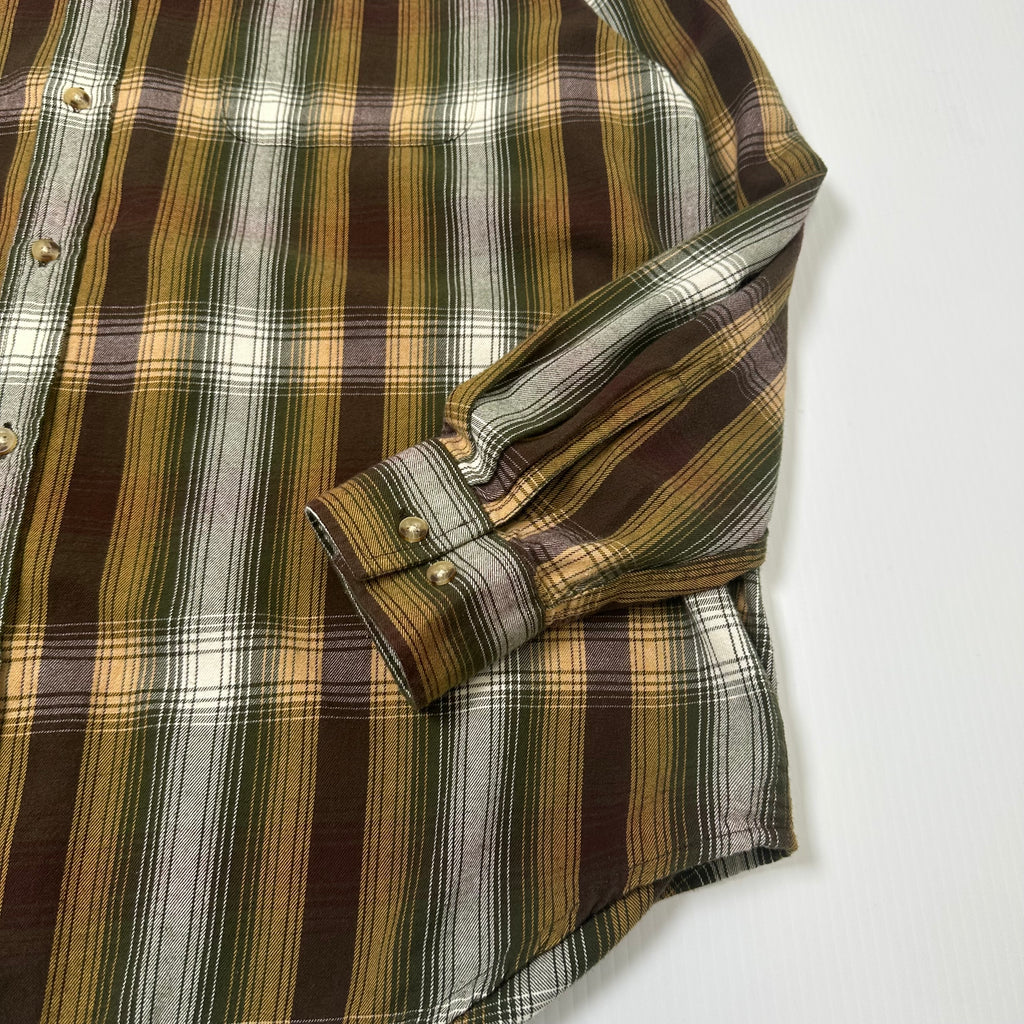 Vintage Levi's Plaid Orange Tab Button Up Shirt L
